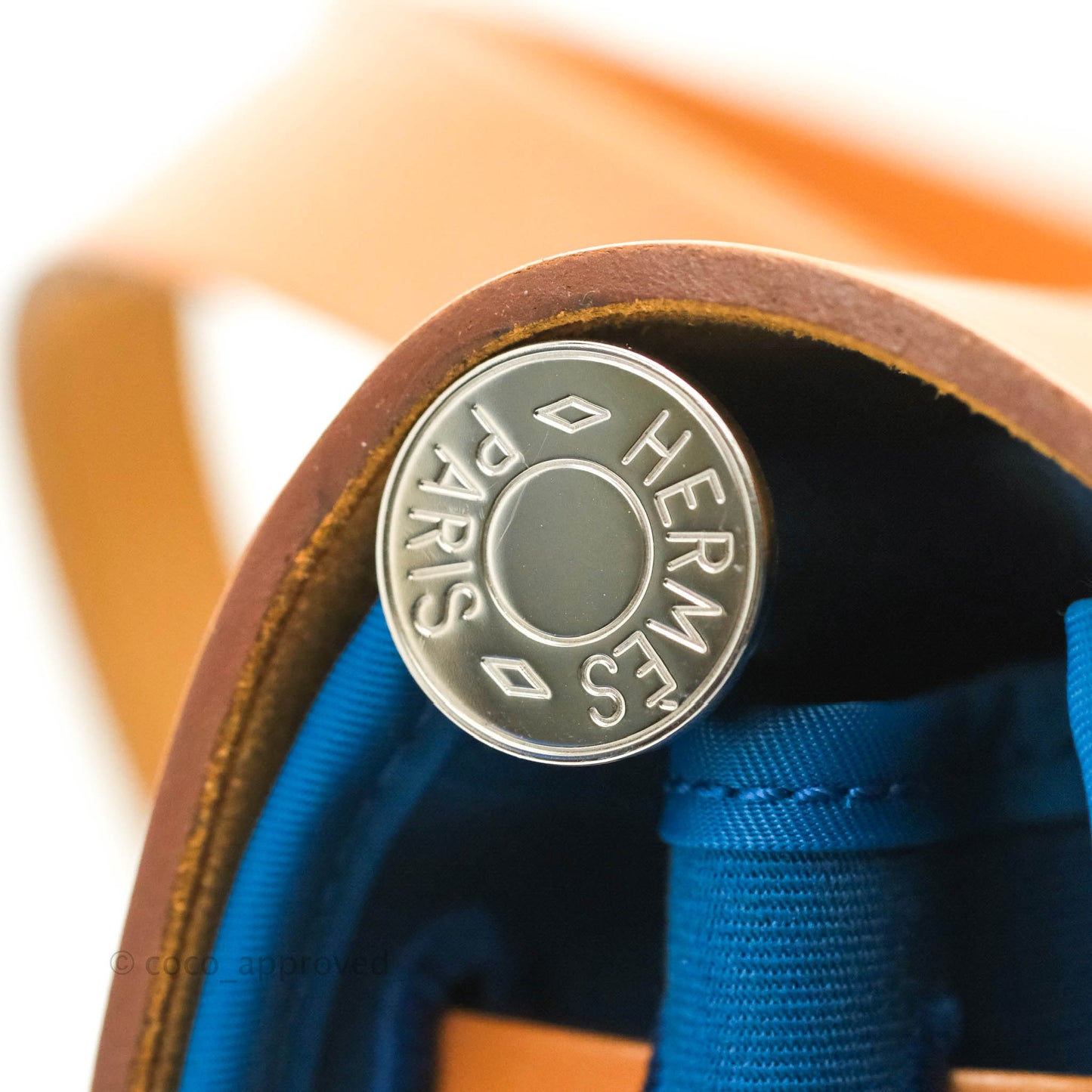 Hermès Herbag Zip 31 Outremer Nature Leather Palladium Hardware