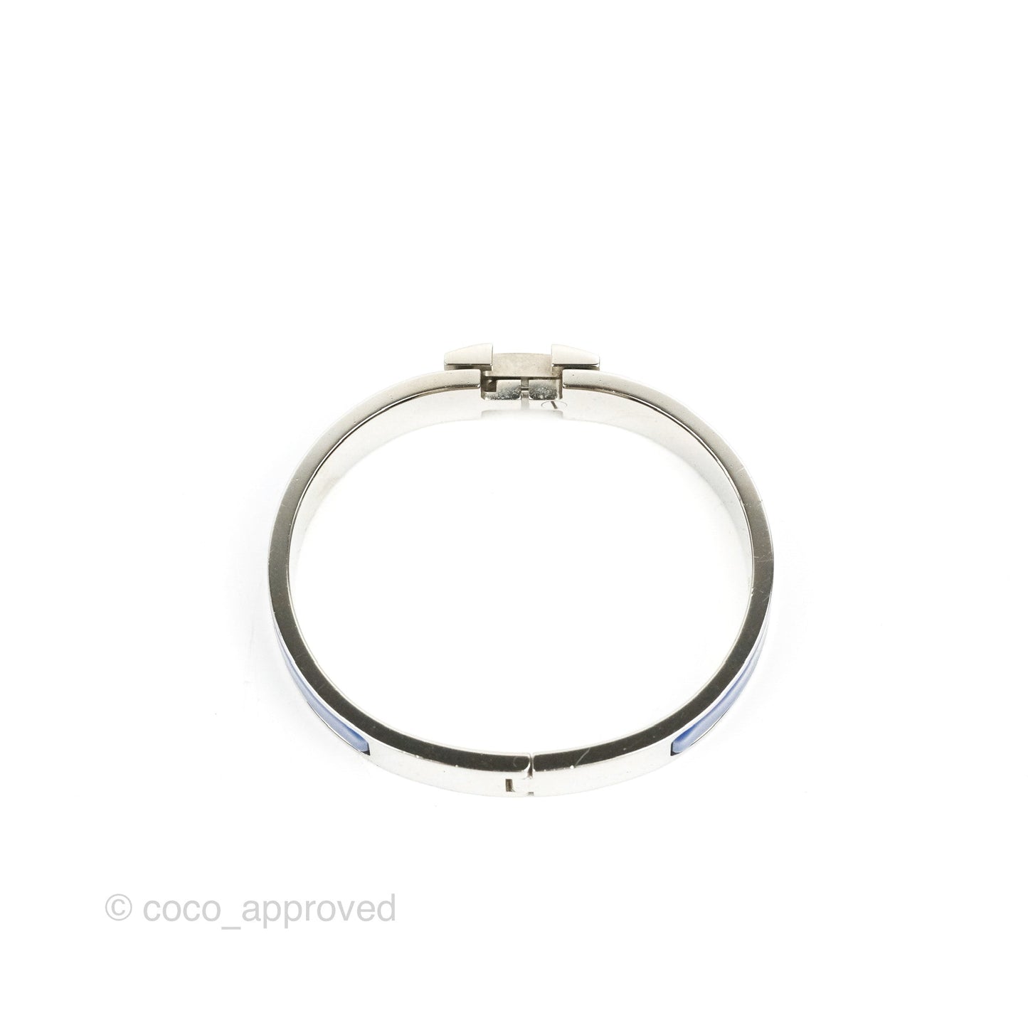 Hermès Clic H Bracelet Blue Palladium Hardware PM