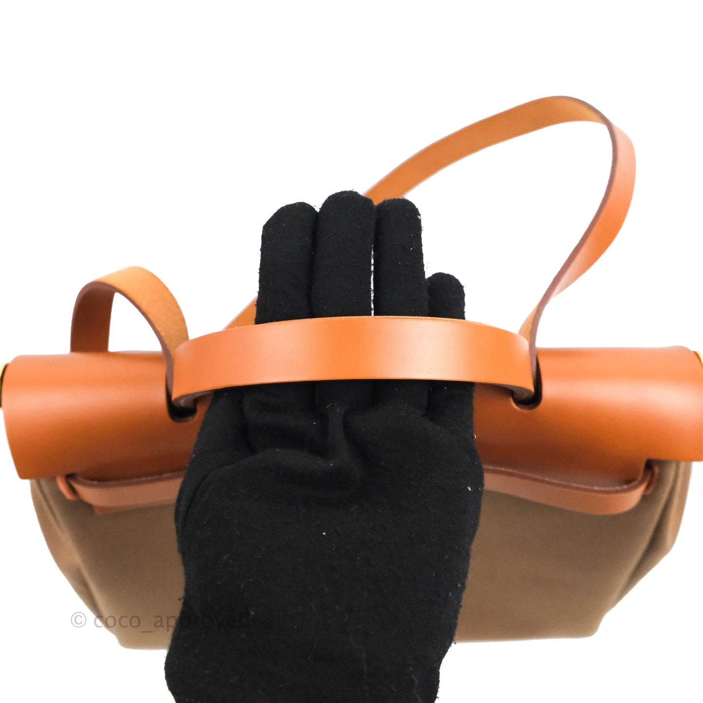 Hermès Retourne Herbag Zip 31 Etoupe-Dune/Fauve Canvas Gold Hardware