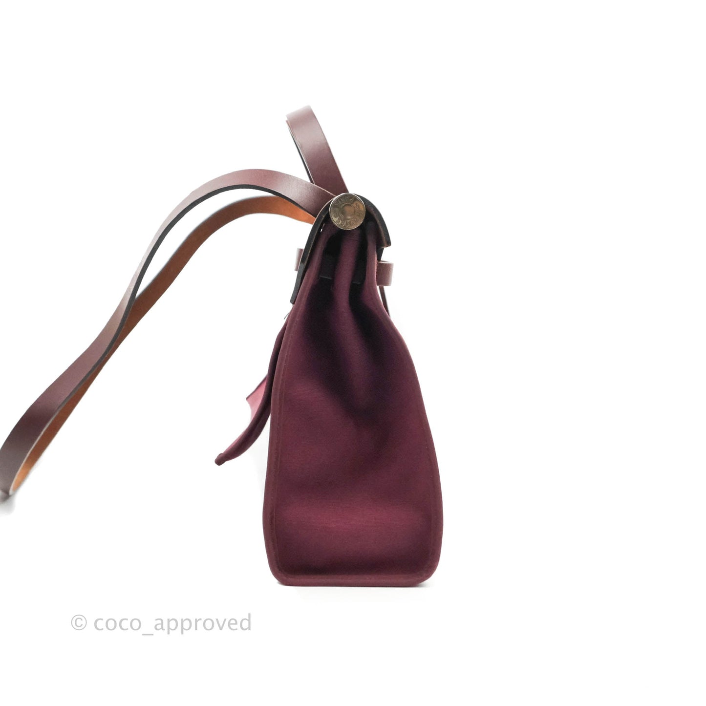 Hermès Herbag Zip 31 in Prune Hunter Cowhide & Canvas Palladium Hardware