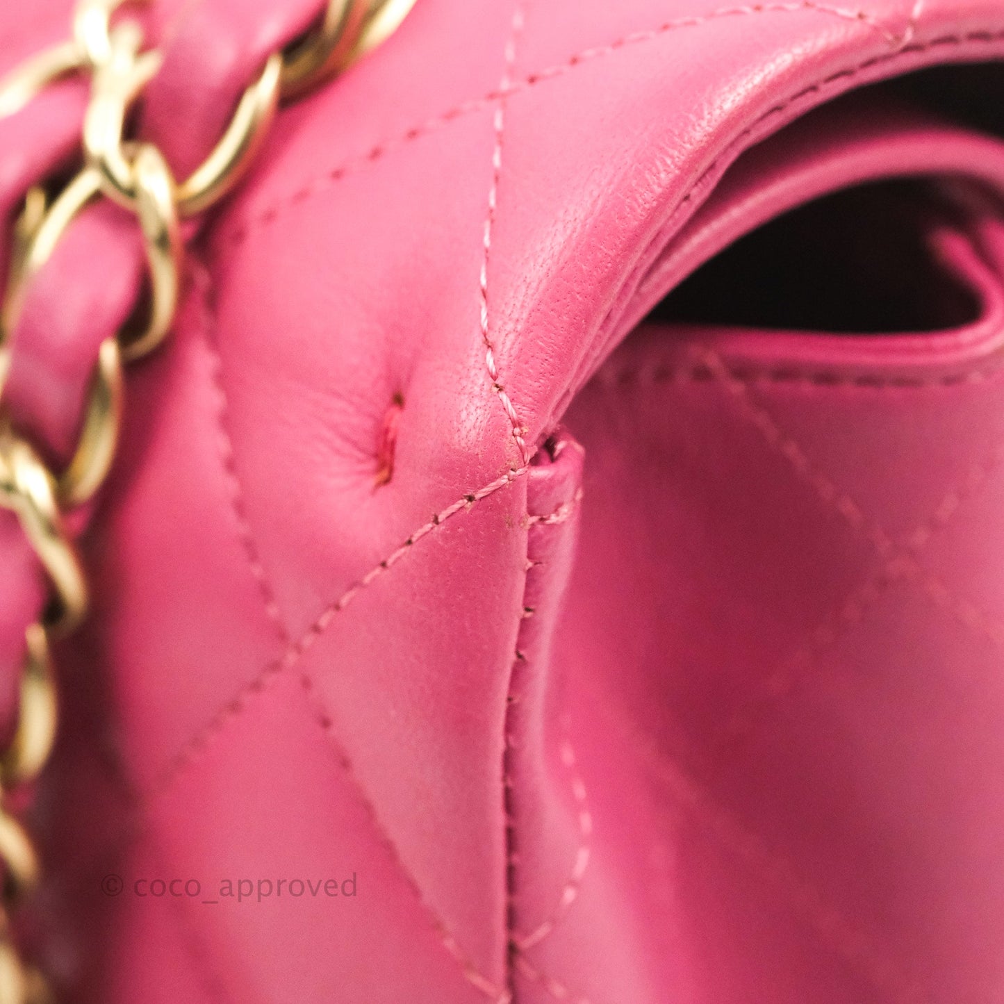 Chanel Classic M/L Medium Double Flap Pink Lambskin Matte Gold Hardware