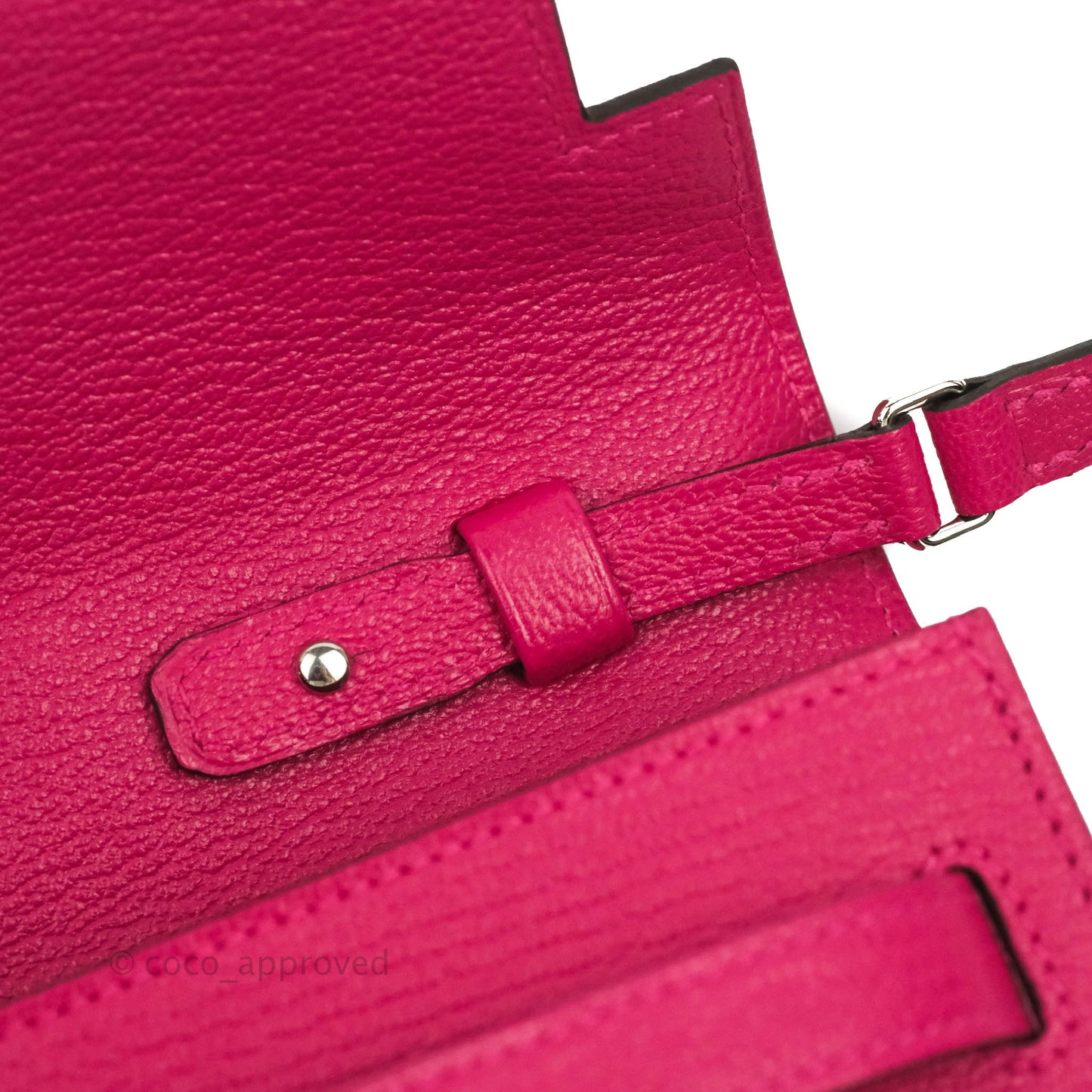 Hermès Kelly To Go Wallet Rose Mexico Chevre Mysore Palladium Hardware