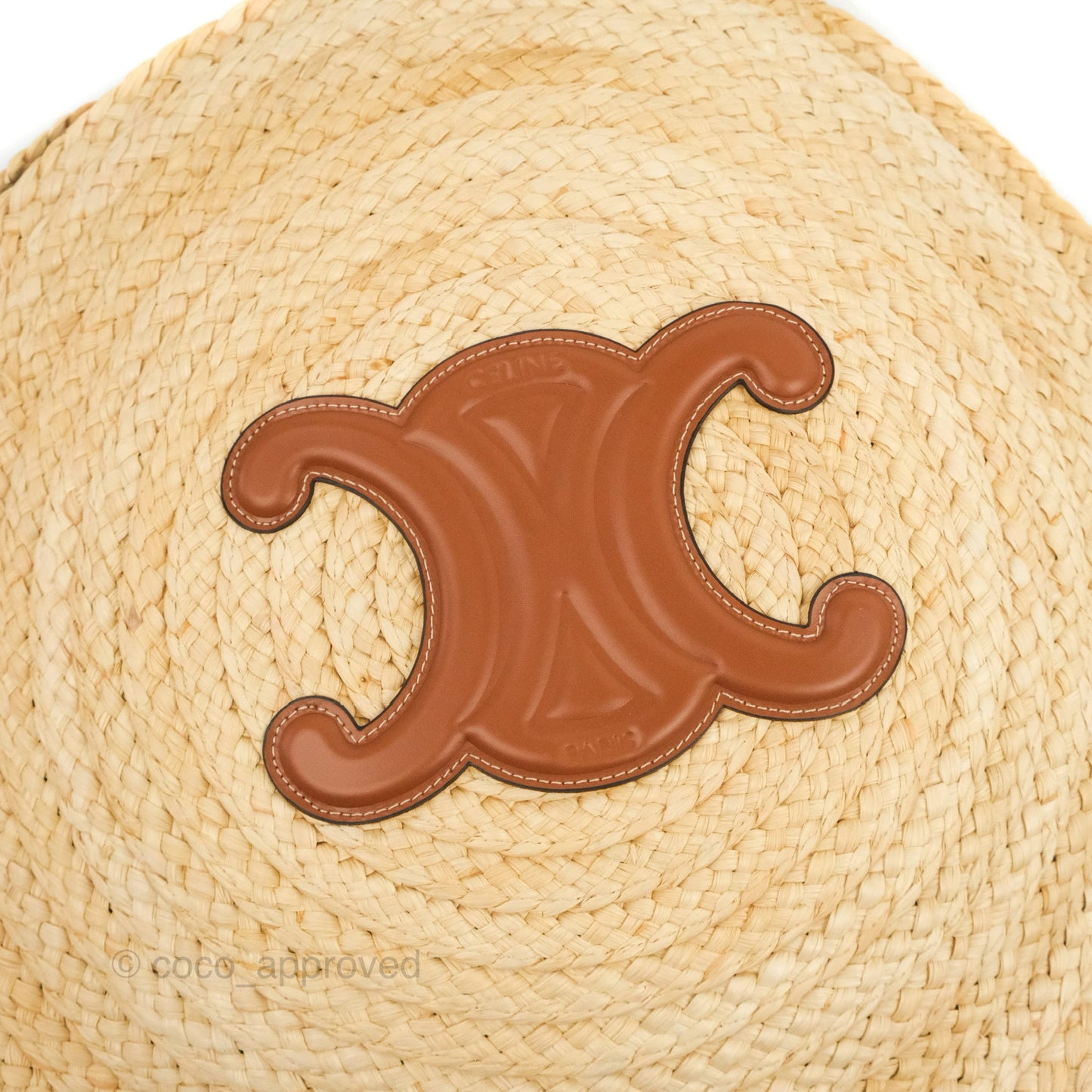 Celine Large Round Corn Leaves Calfskin Natural/Tan
