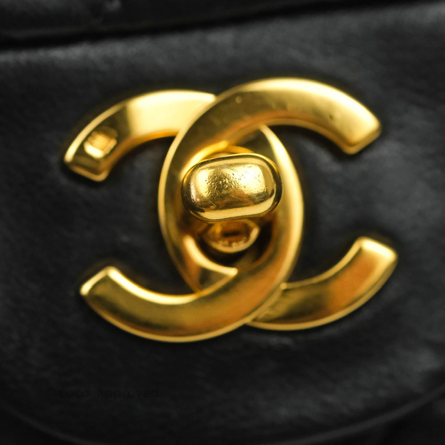 Chanel Vintage Classic Small S/M Flap Black Lambskin 24K Gold Hardware