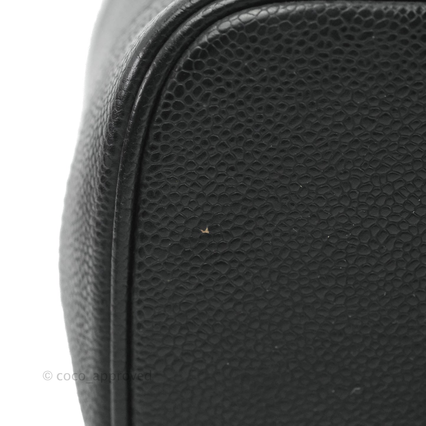 Chanel Vintage Vanity Case Black Caviar Gold Hardware