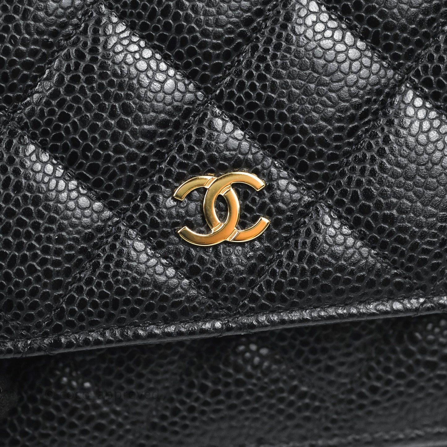 Chanel Quilted Classic WOC Black Caviar Gold Hardware