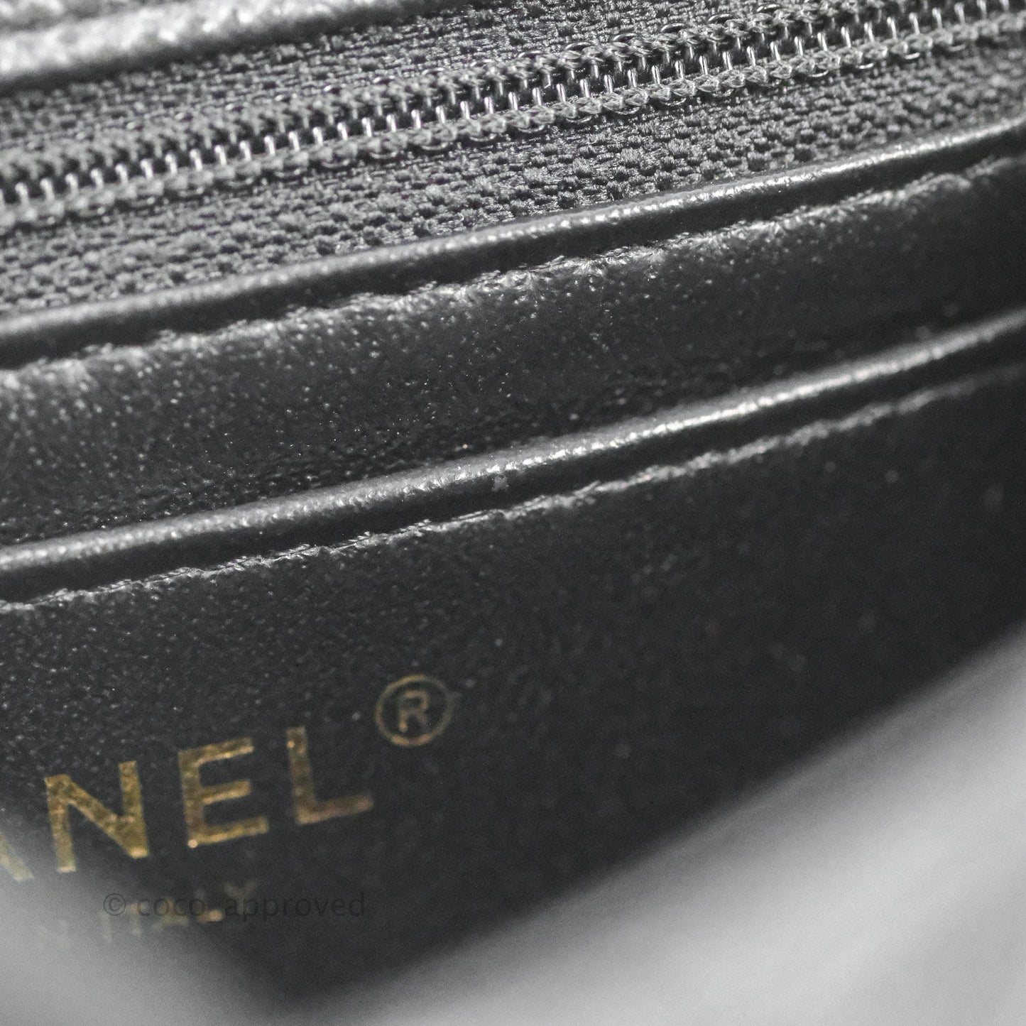 Chanel Quilted Mini Square Iridescent Black Caviar Matte Gold Hardware