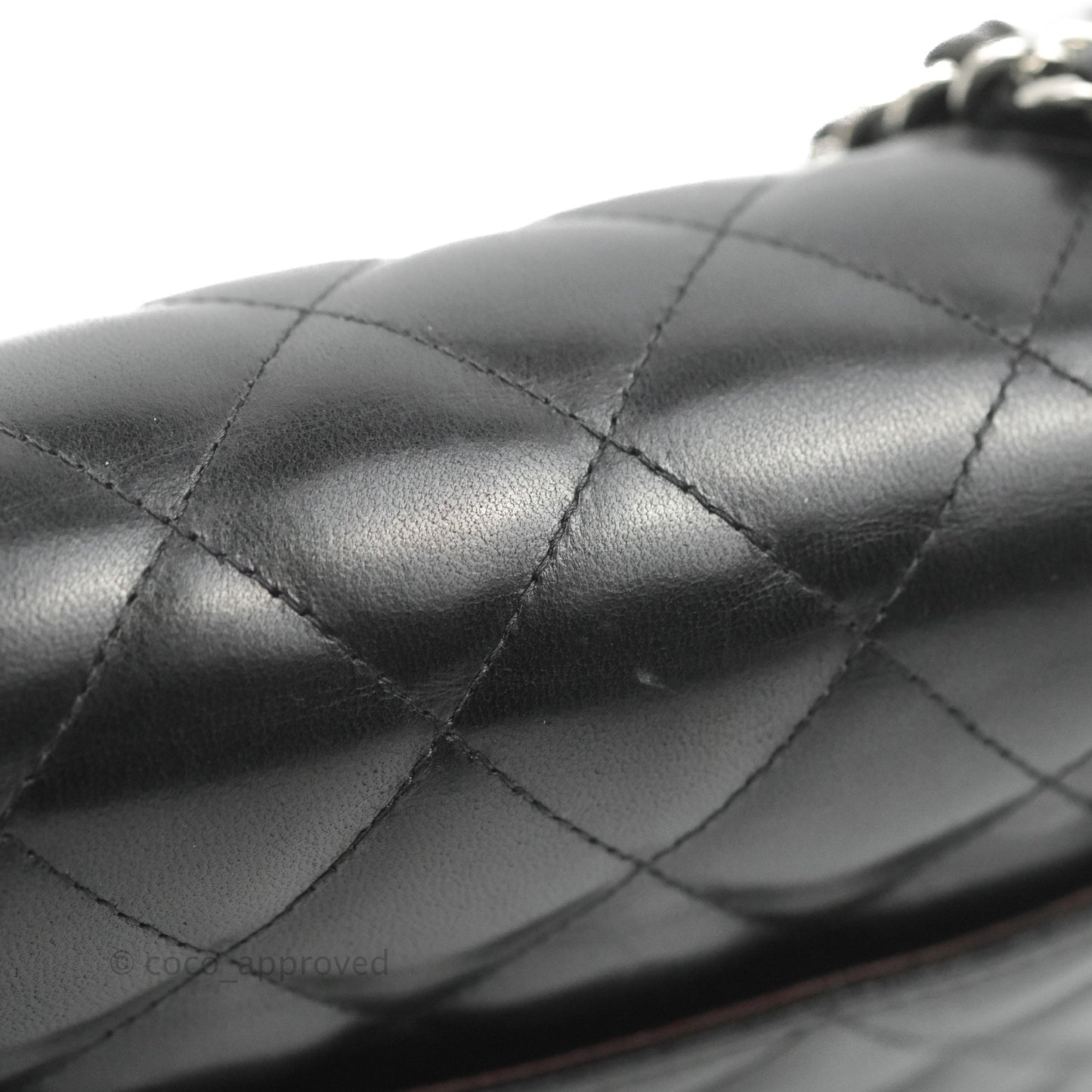Chanel Jumbo Double Flap Black Lambskin Silver Hardware⁣⁣