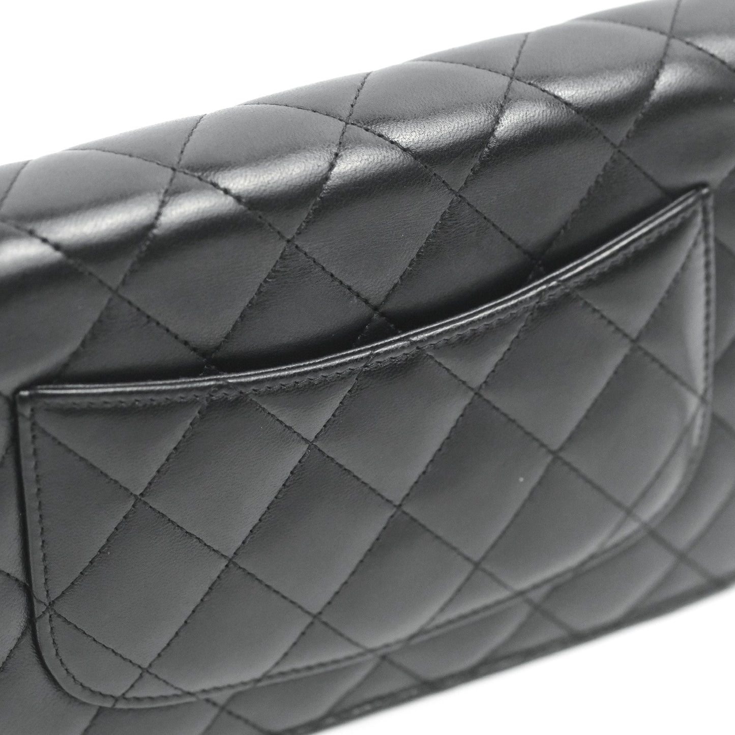 Chanel Quilted Classic WOC Black Lambskin Silver Hardware
