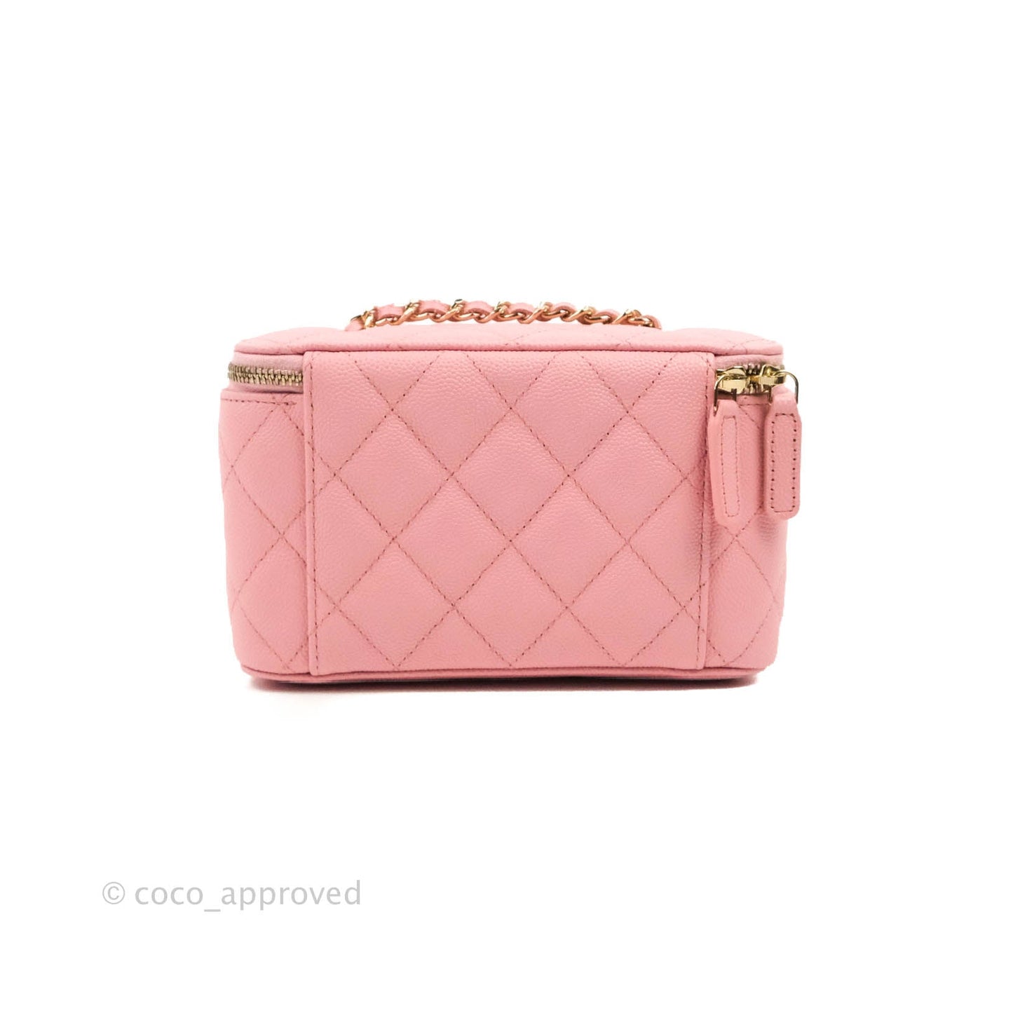 Chanel Classic Vanity with Chain Pink Caviar Gold Hardware
