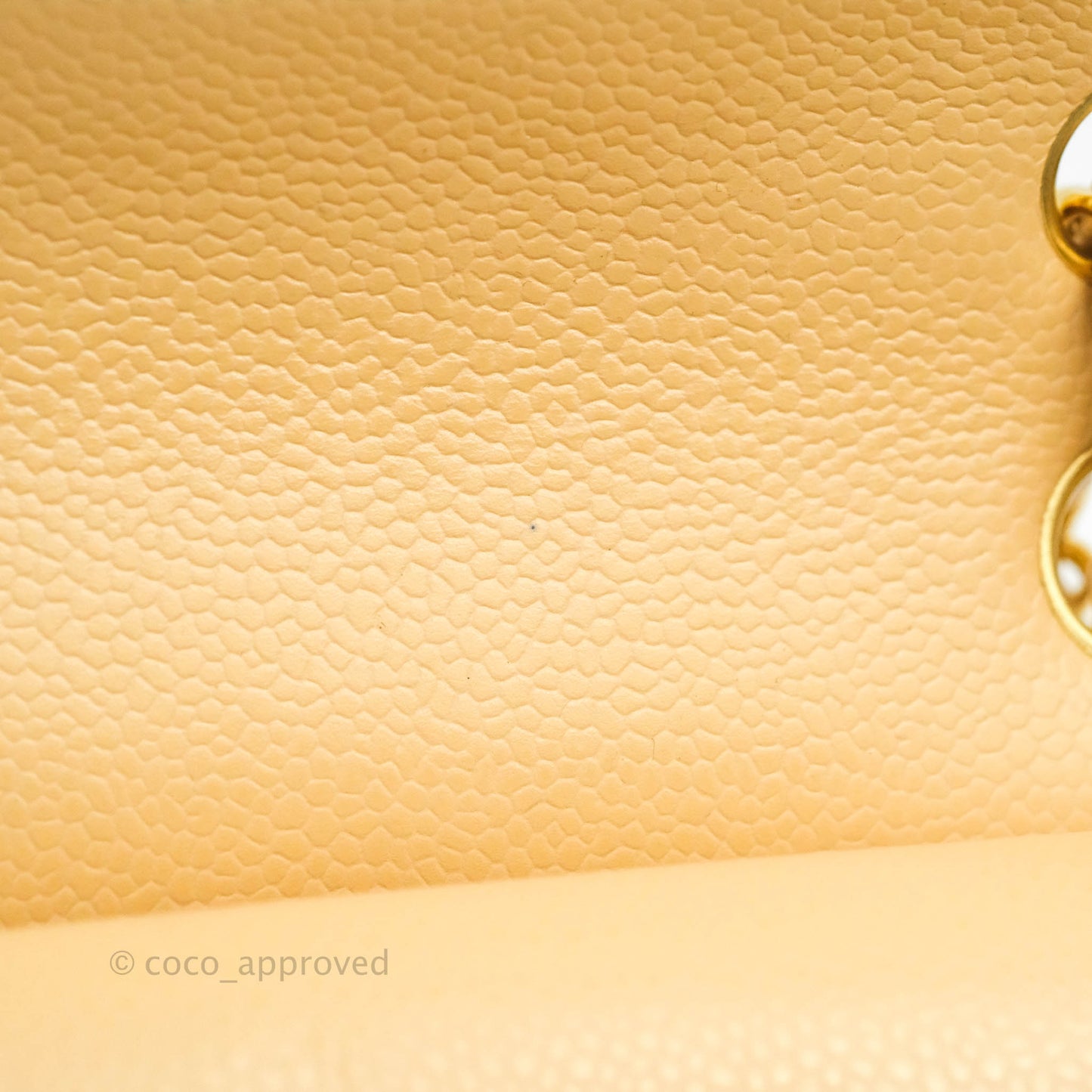 Chanel Quilted Classic M/L Medium Flap Beige Caviar Gold Hardware