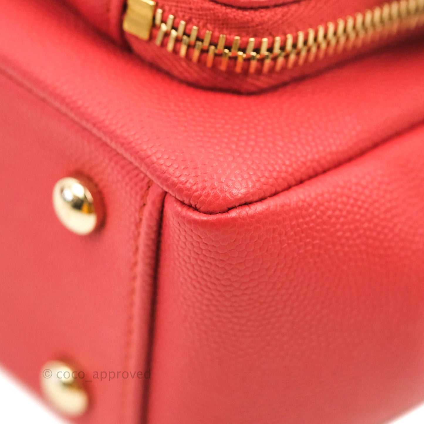 Chanel Quilted Small Business Affinity Flap Red Caviar Gold Hardware