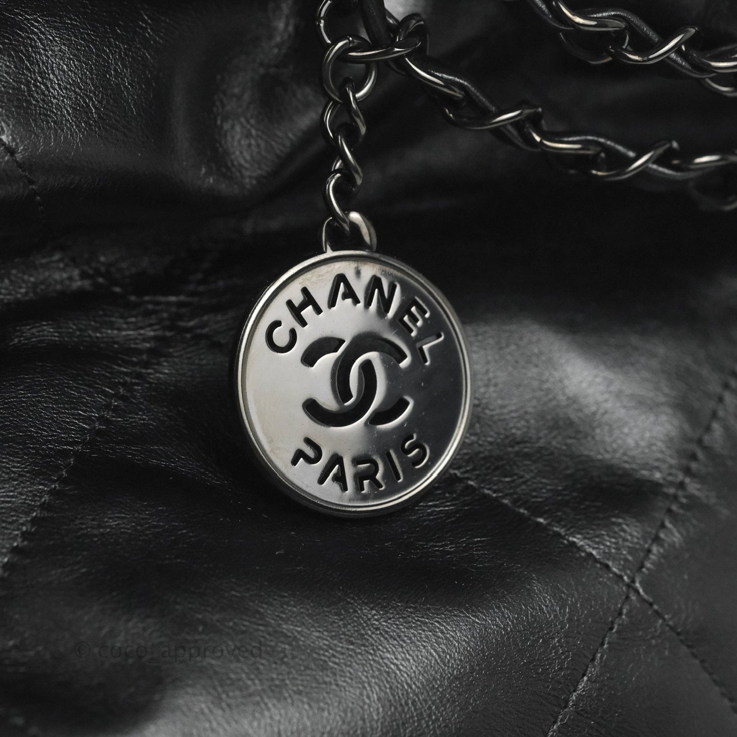 Chanel 22 Bag Black Calfskin So Black Hardware