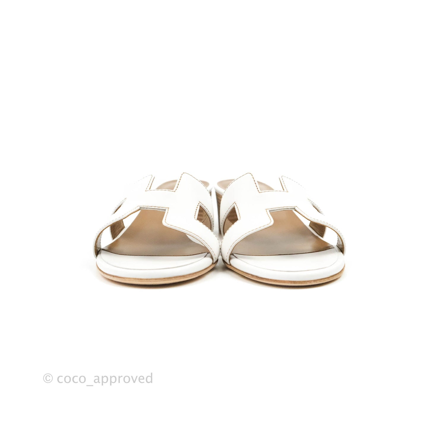 Hermes Oasis Sandal in White Size 36.5