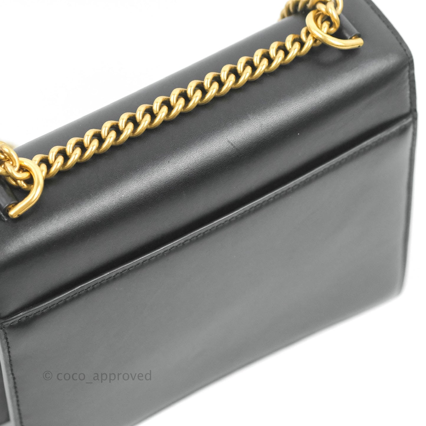 Balenciaga Small Sharp Chain Shoulder Bag Black Box Calfskin