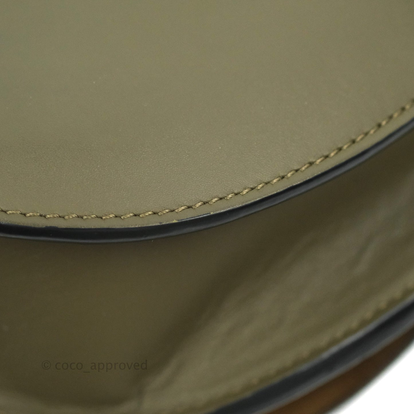 Loewe Small Gate Bag in Soft Calfskin & Jacquard Strap Autumn Green