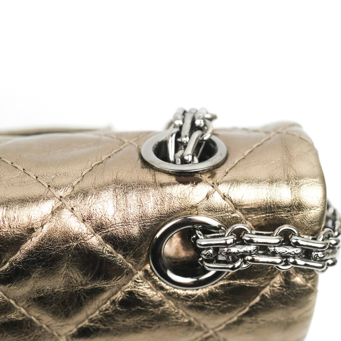 Chanel Reissue 226 Quilted Metallic Calfskin Copper Gold