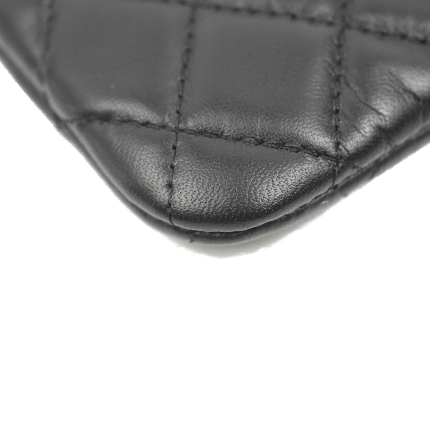 Chanel Quilted Mini O Case Black Lambskin Gold Hardware