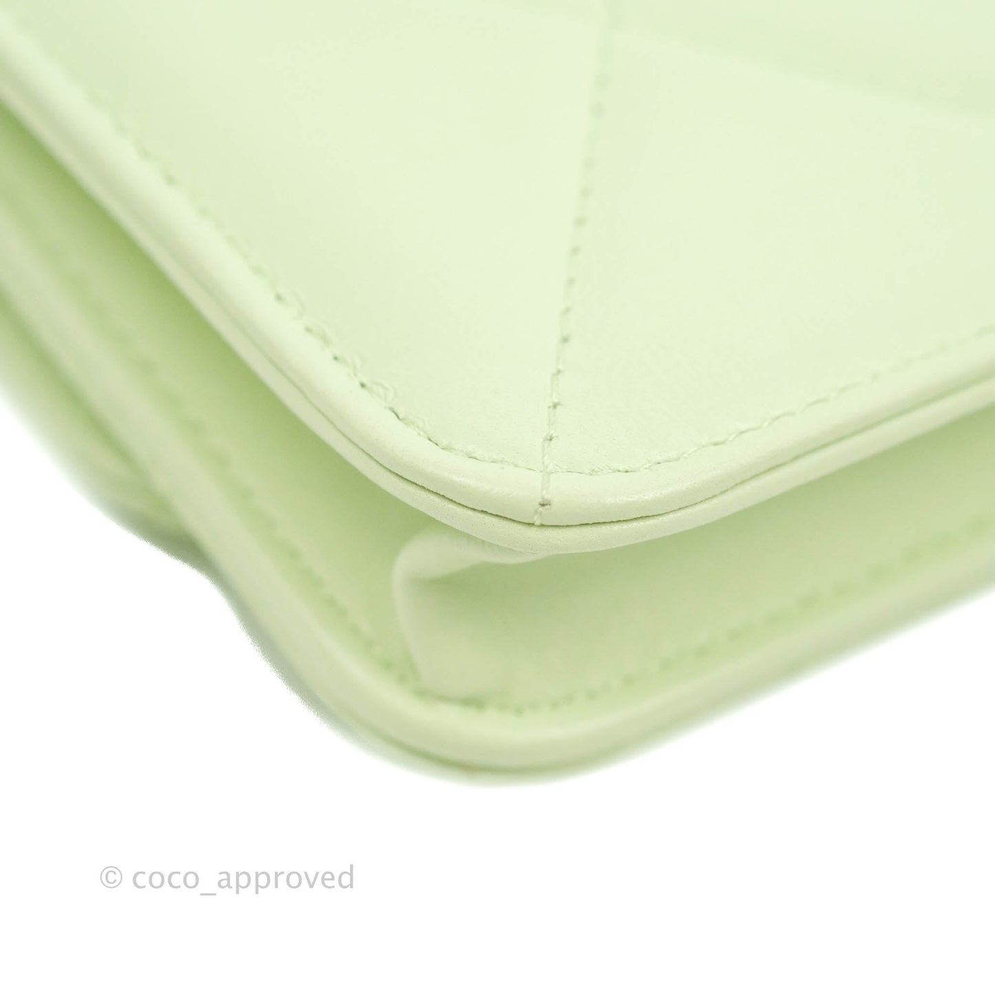 Chanel 19 Mini Clutch with Chain Light Green Lambskin Mixed Hardware 22C