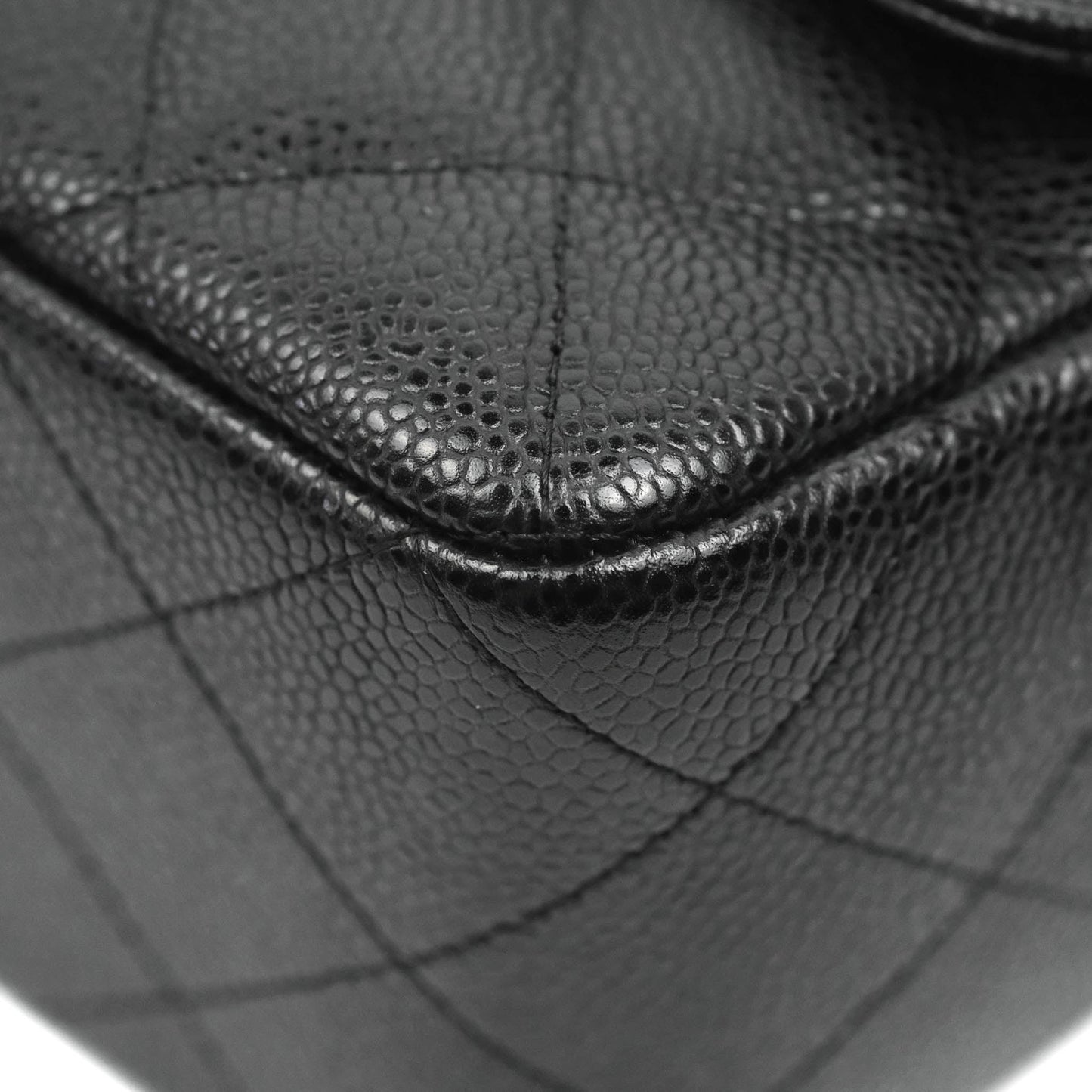 Chanel Jumbo Single Flap Black Caviar Silver Hardware