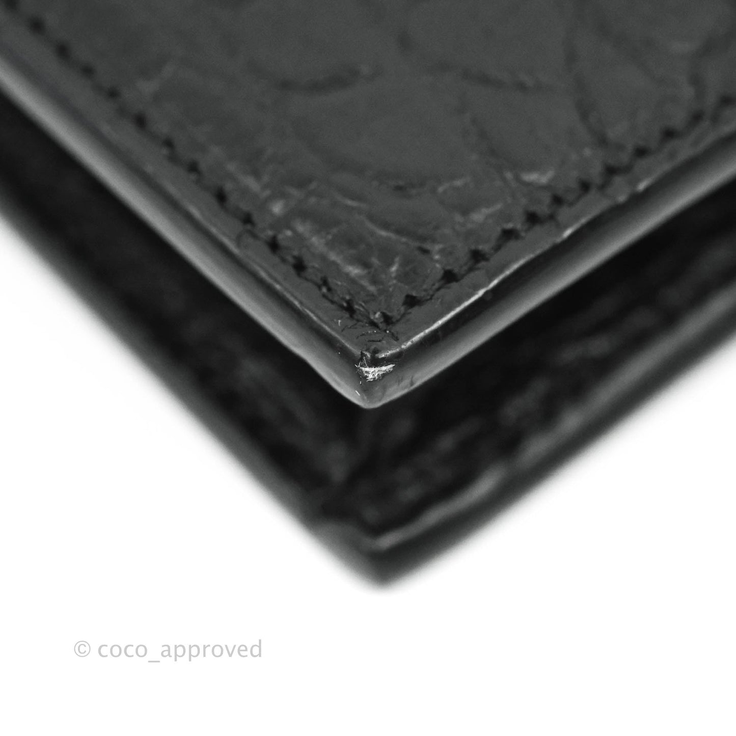 Saint Laurent Wallet on Chain So Black Crocodile-embossed Leather