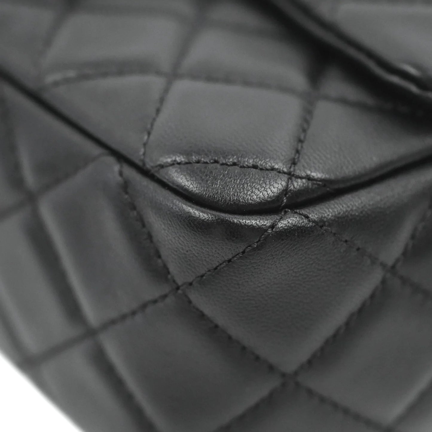 Chanel Mini Rectangular Pearl Crush Quilted Black Lambskin Aged Gold Hardware