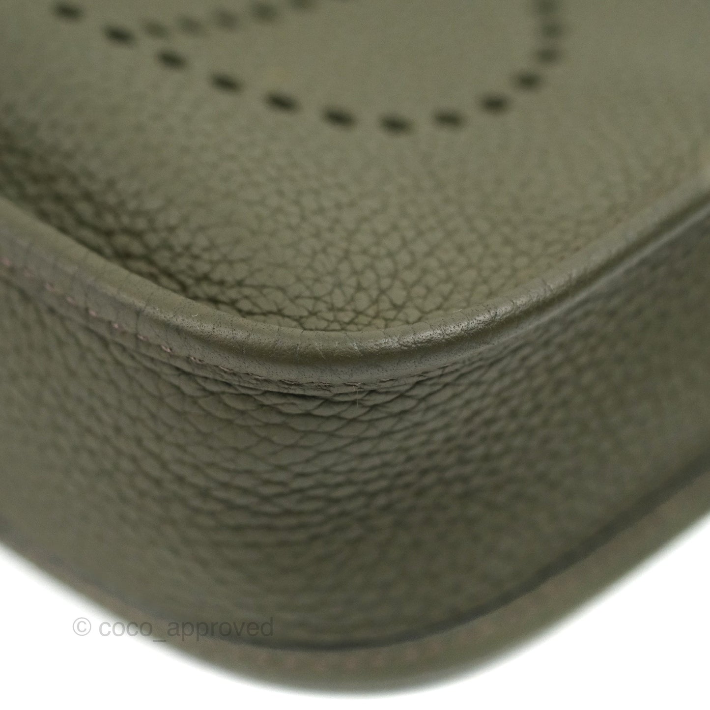 Hermès Mini Evelyne 16 Vert De Gris Clemence Gold Hardware