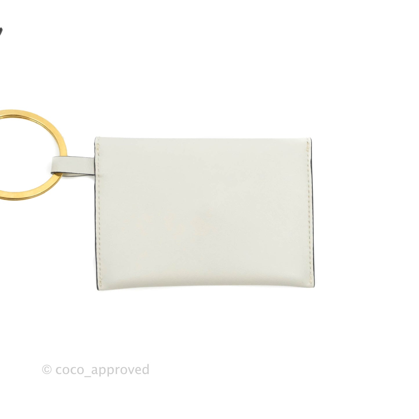 Celine Multi Key Ring Coin Card Case Light Grey Calfskin