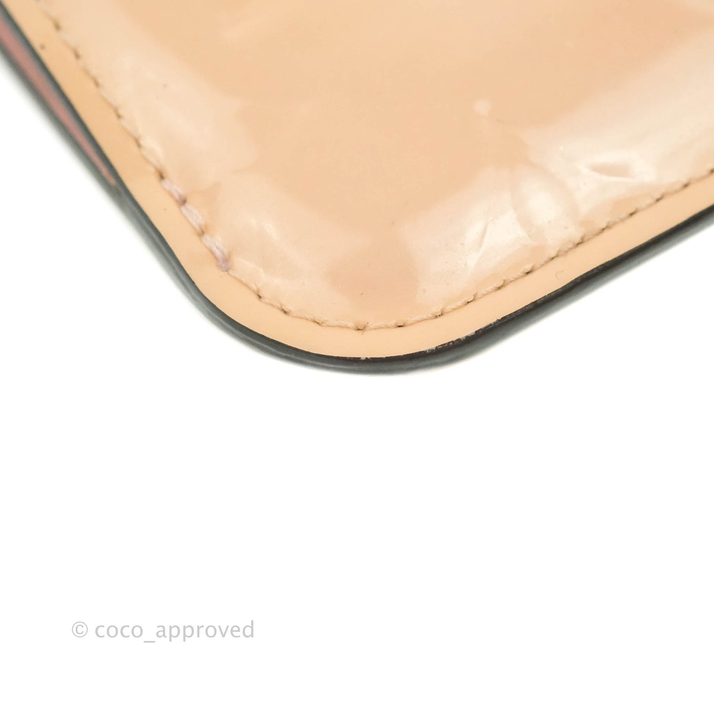 Louis Vuitton Pink Patent Key Pouch Gold Hardware