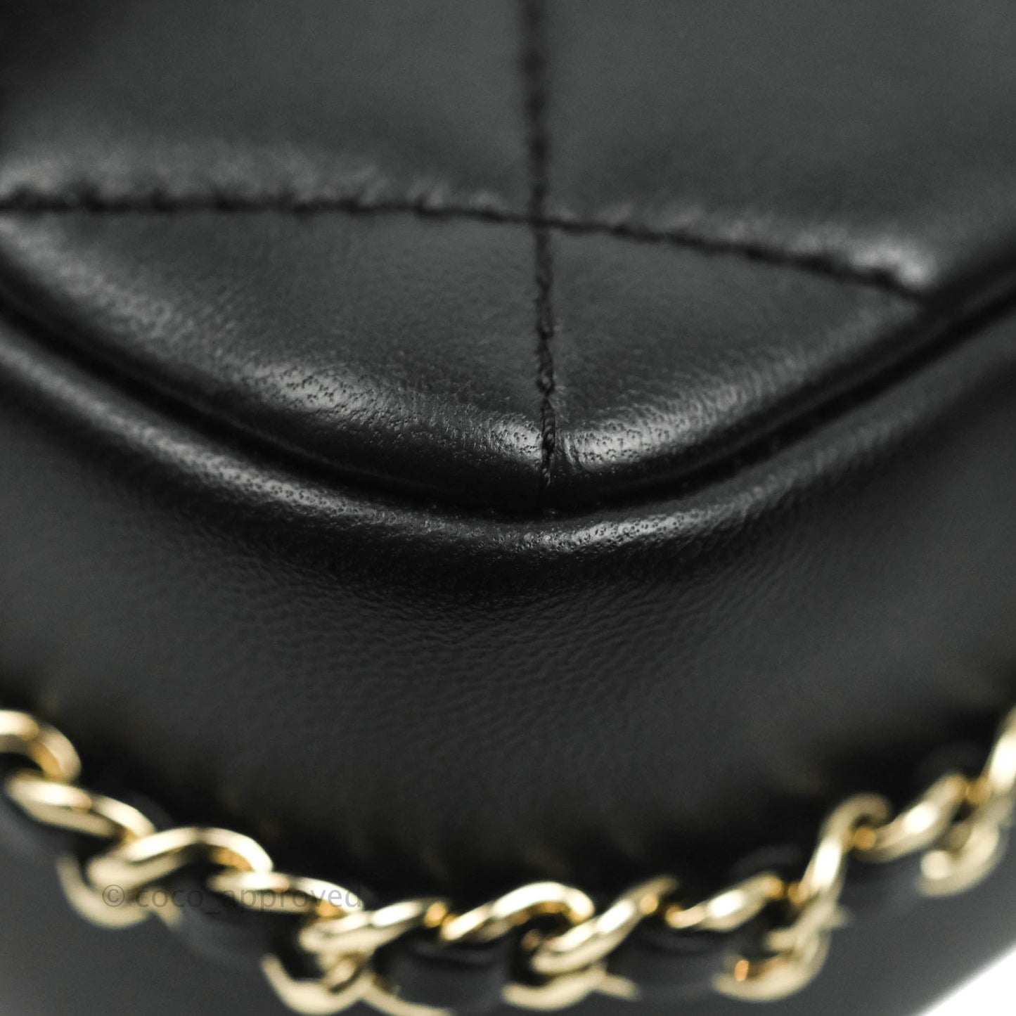 Chanel Quilted Small My Precious Flap Black Lambskin Gold Hardware