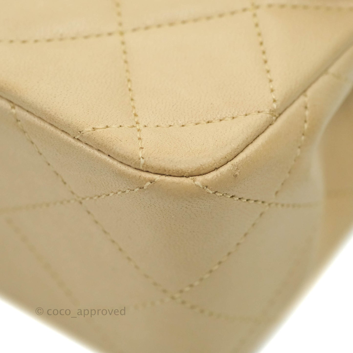 Chanel Classic Vintage Small Flap Beige Lambskin 24K Gold Hardware