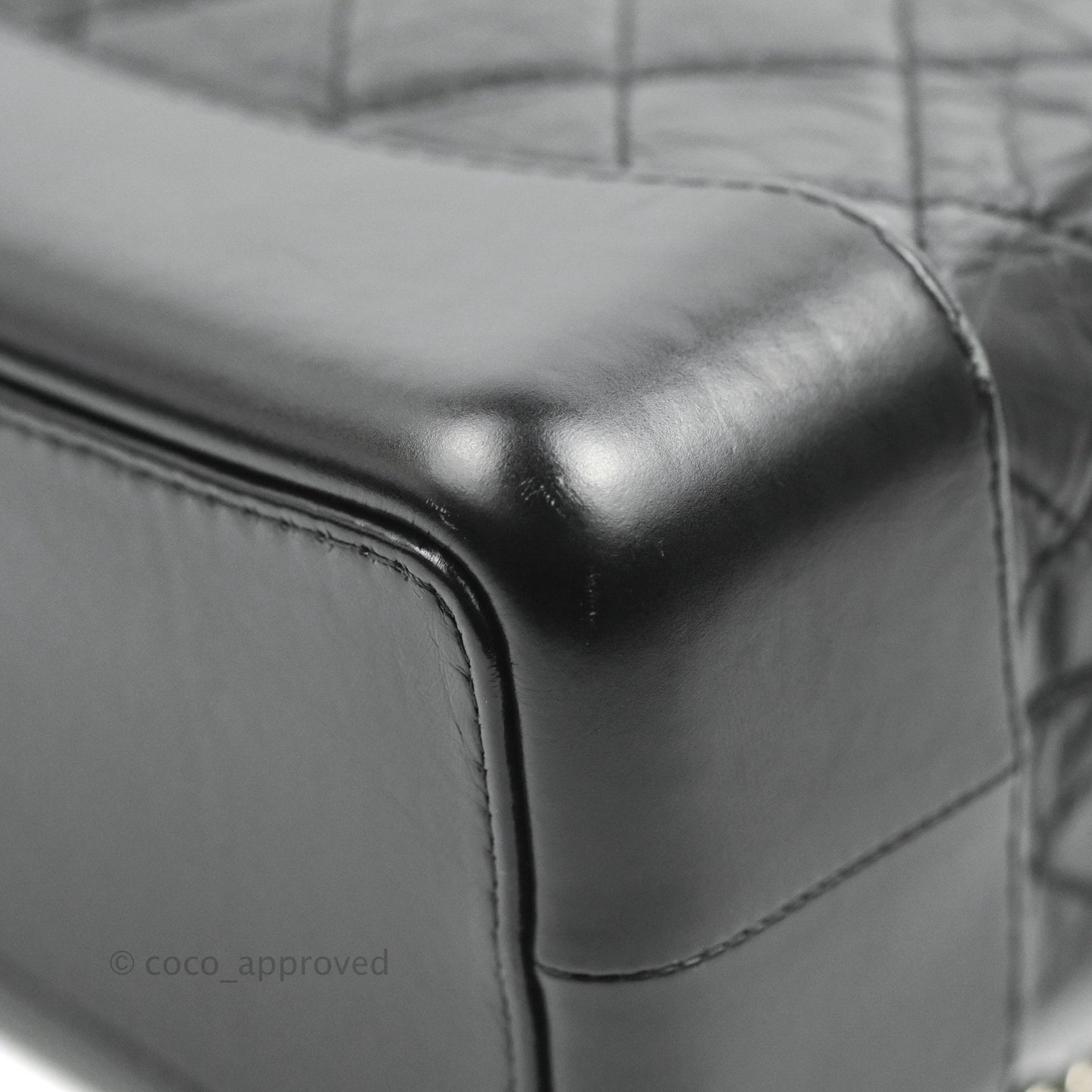Chanel Medium Gabrielle Backpack Black Aged Calfskin