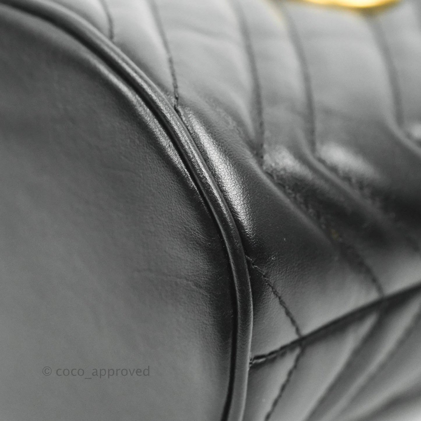 Gucci GG Marmont Mini Leather Bucket Bag Black