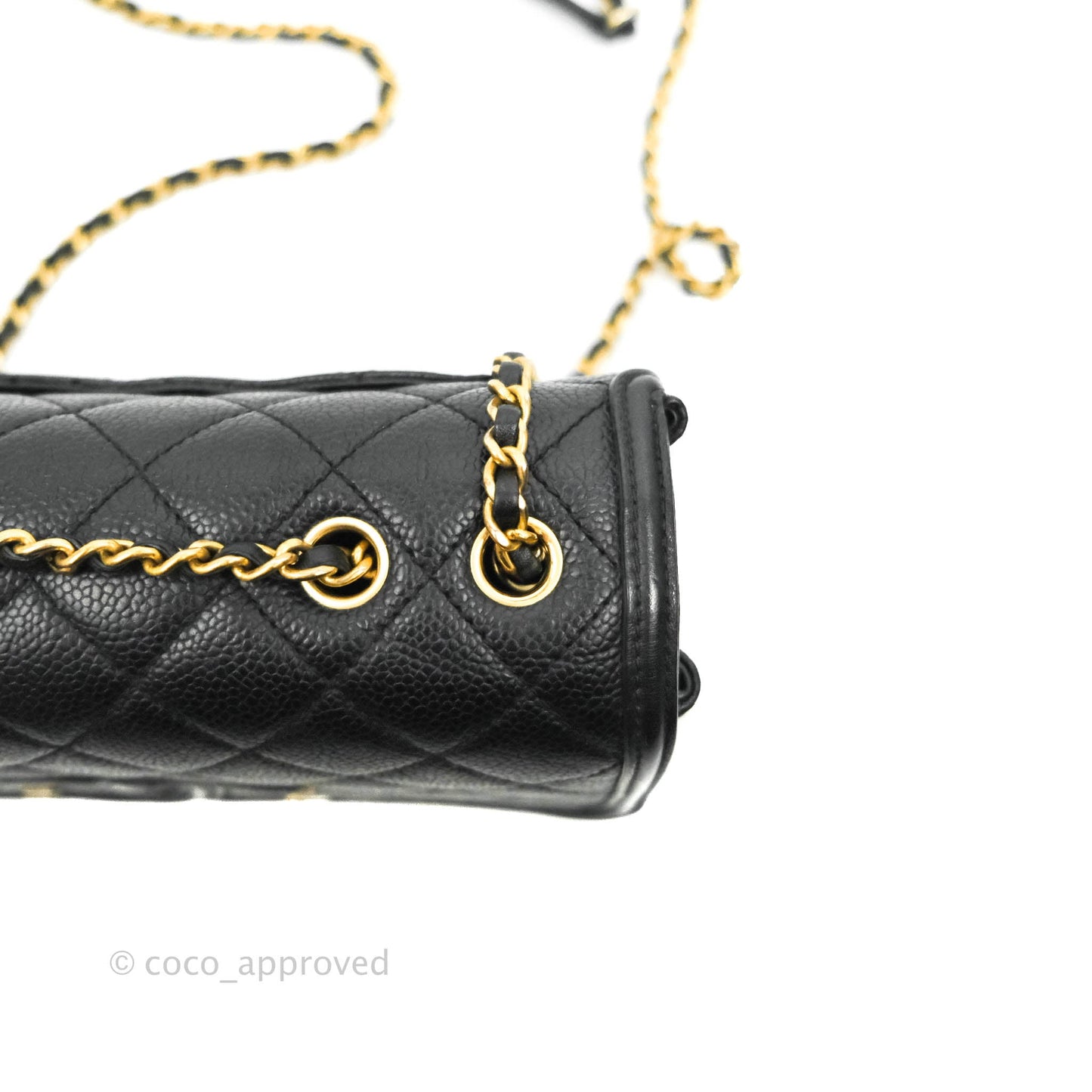 Chanel Quilted Small CC Filigree Flap Black Caviar