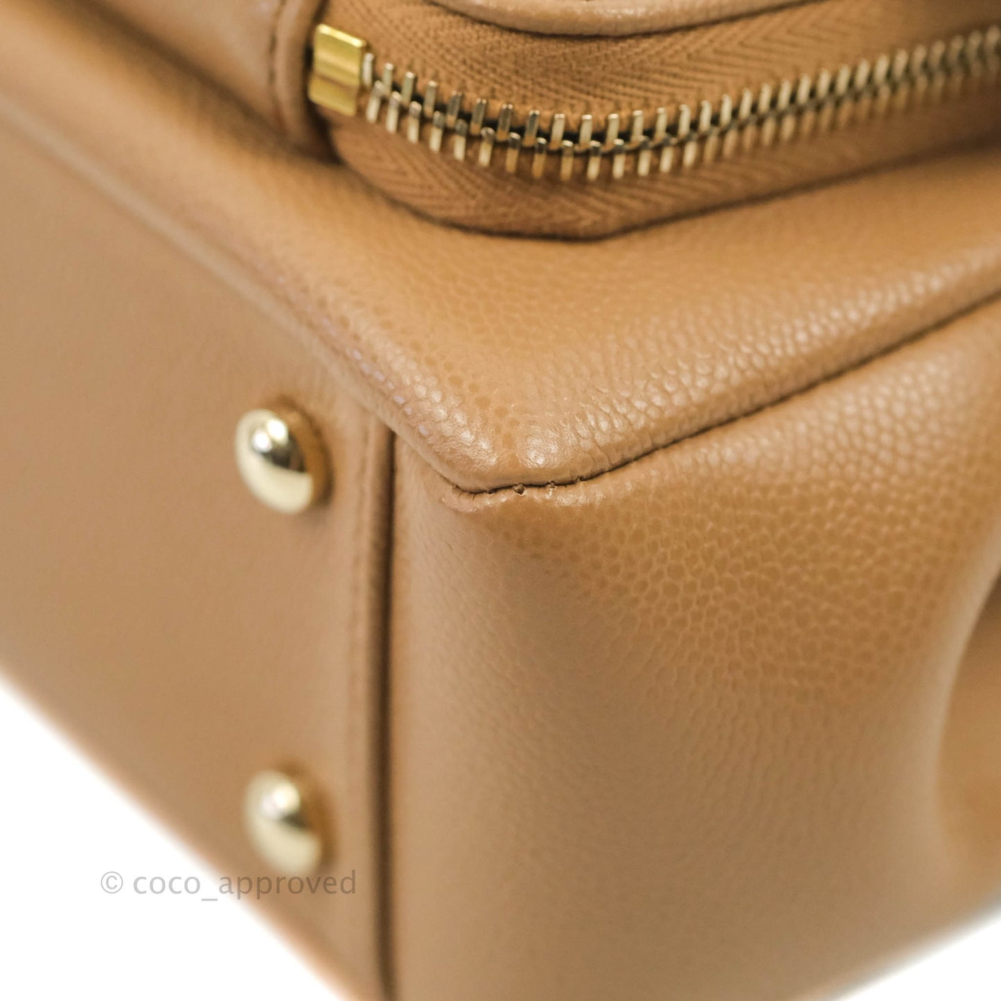 Chanel Quilted Medium Business Affinity Flap Caramel Dark Beige Caviar Gold Hardware