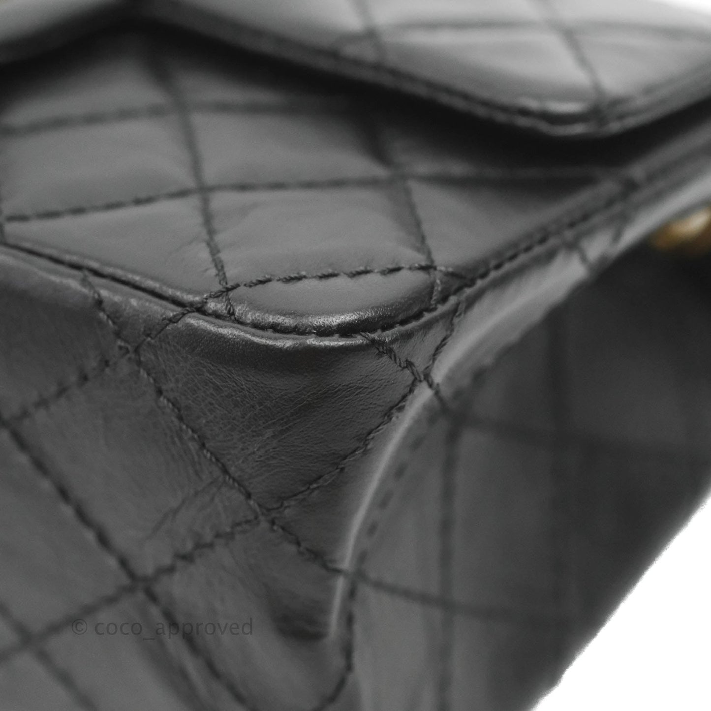 Chanel Mini Reissue 224 Black Aged Calfskin Aged Gold Hardware
