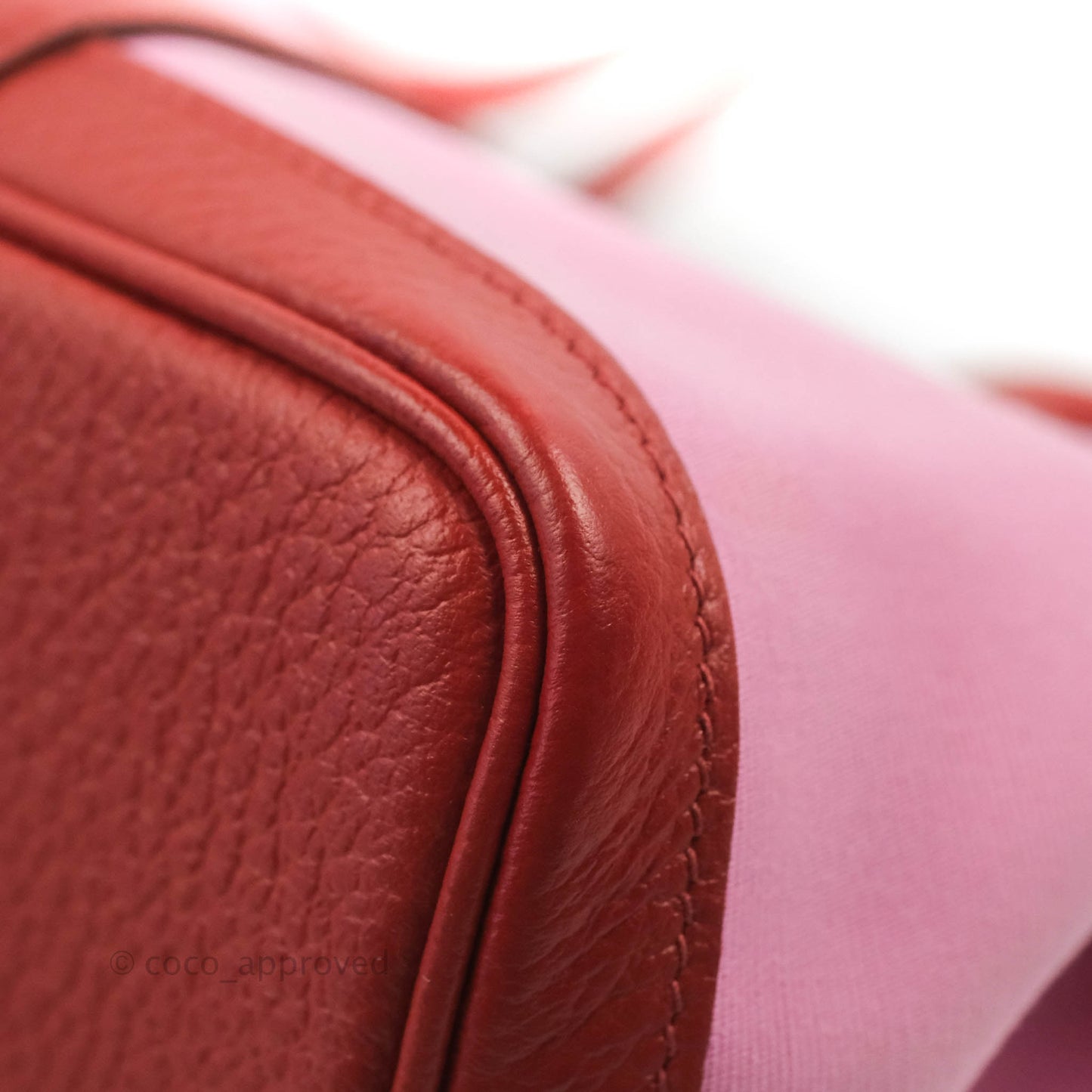 Hermès Garden Party 30 Pink / Red Duchesse Canvas