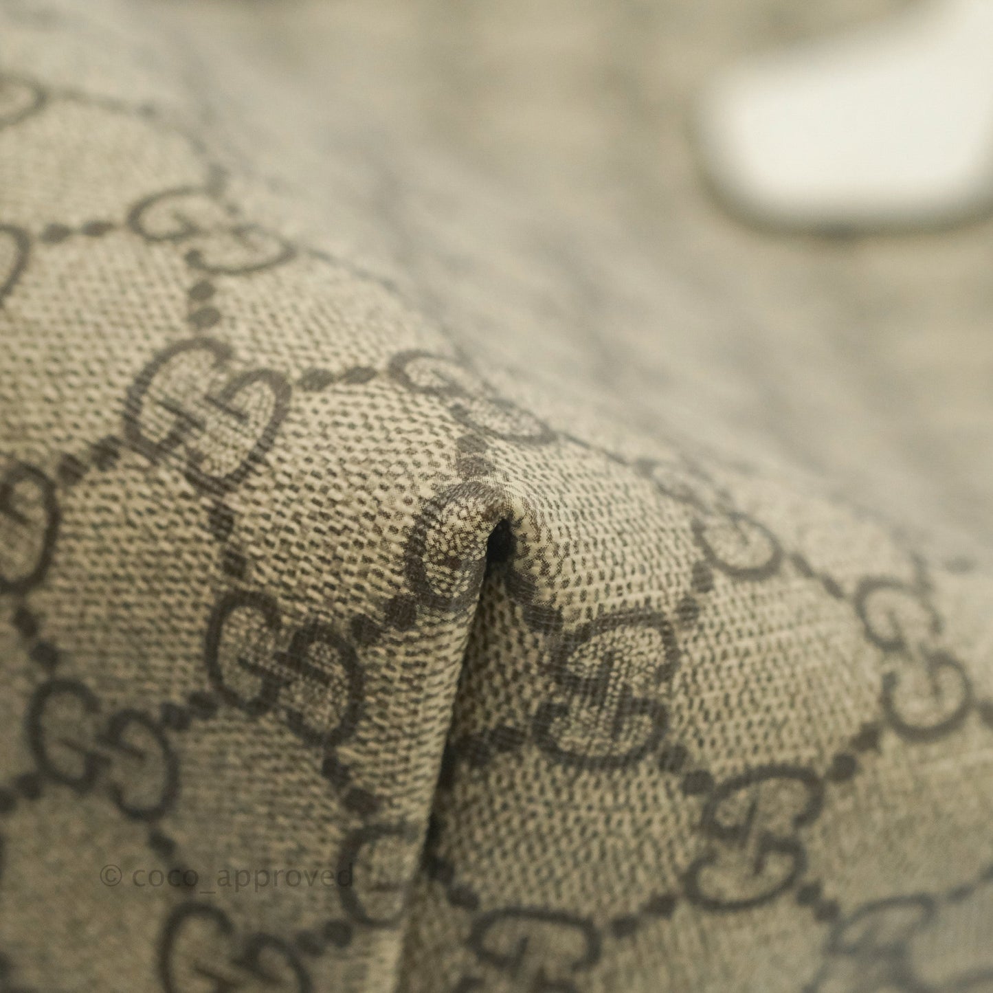 Gucci Ophidia Medium Tote With Web GG Supreme Canvas Beige Ebony