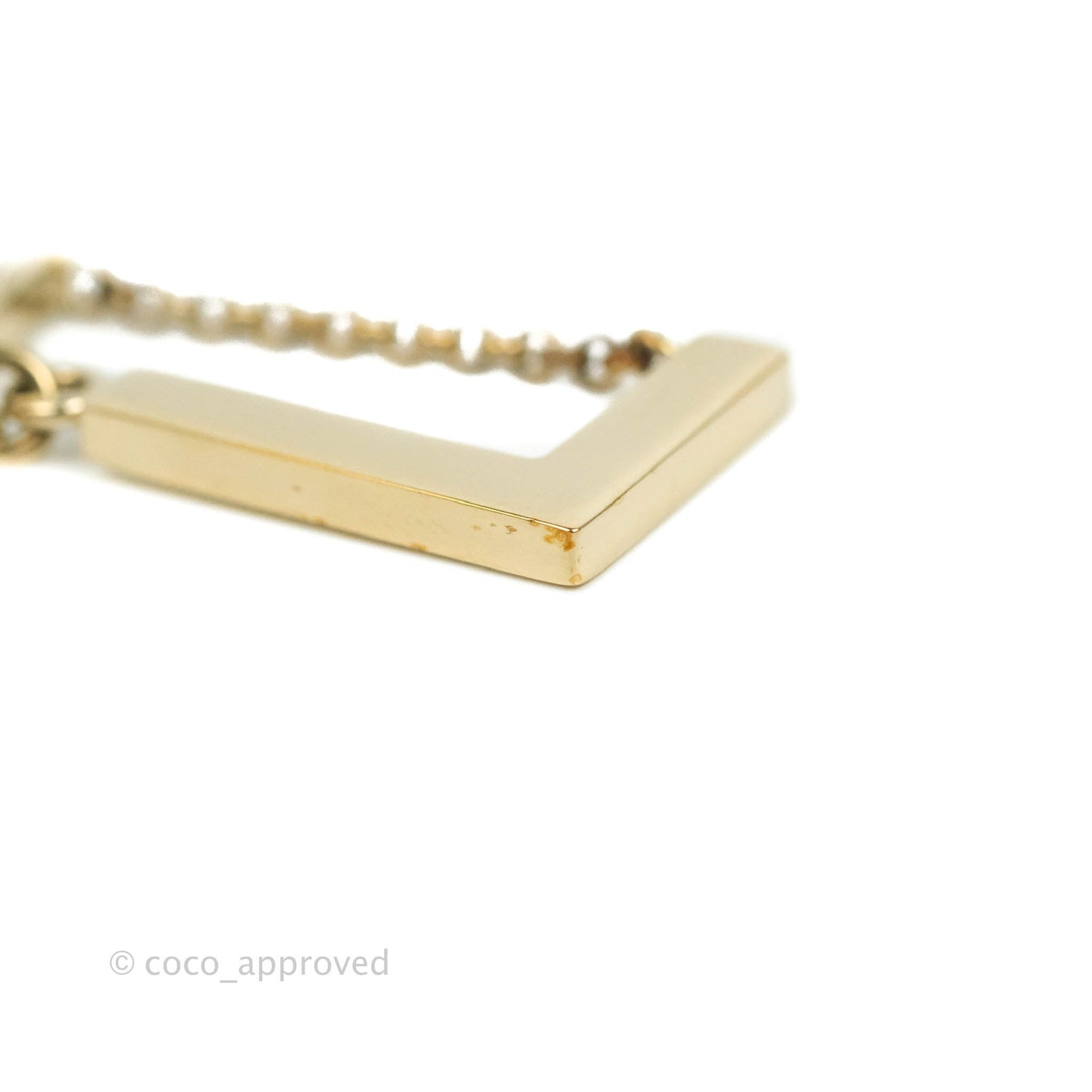 Chanel Letter Cha-Nel Logo Drop Earrings Gold Tone 19S