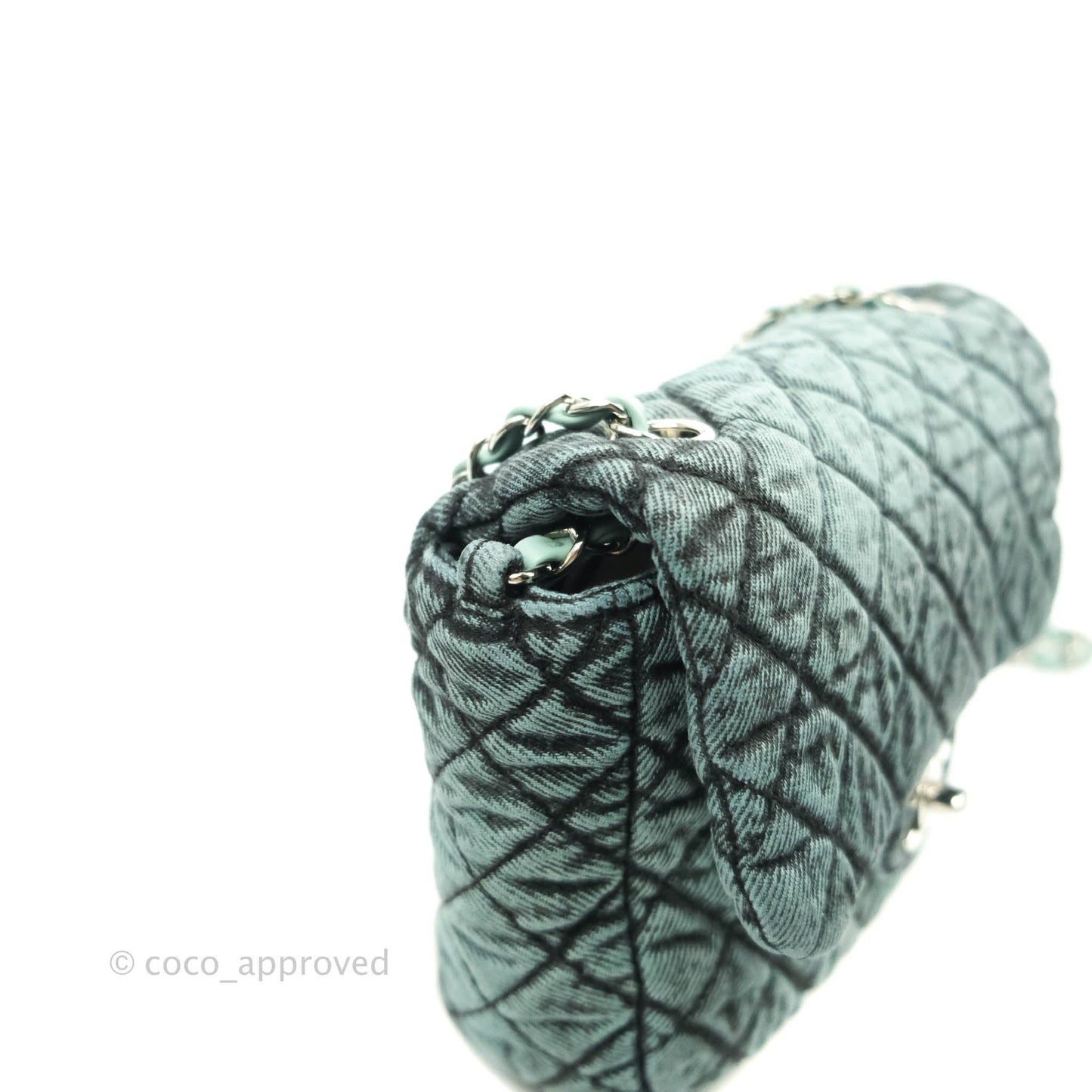 Chanel Denimpression Quilted Small Flap Green Black
