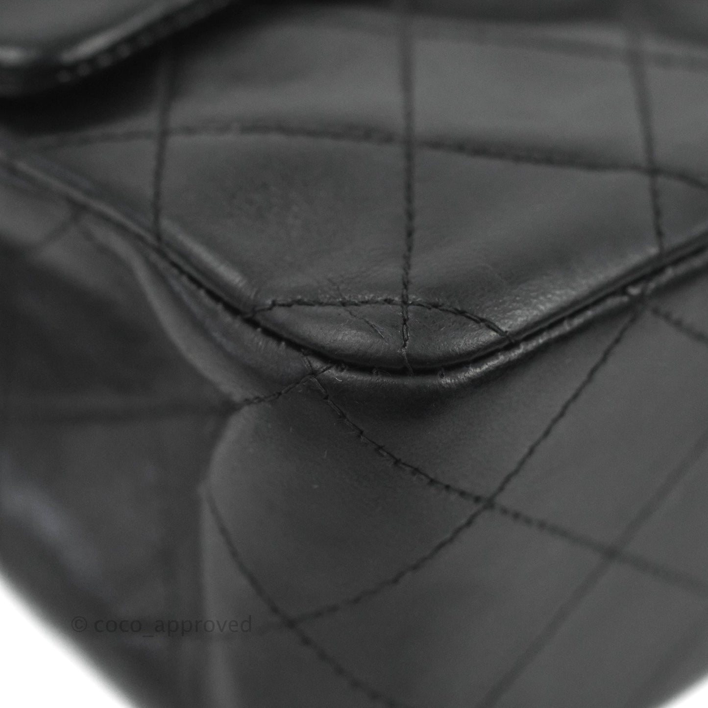 Chanel Classic Vintage Medium Flap Black Lambskin 24K Gold Hardware