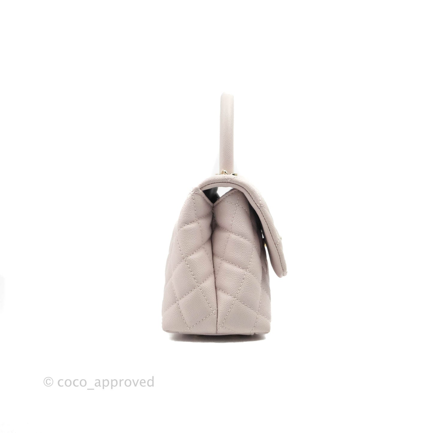 Chanel Small Coco Handle Light Lilac Pink Caviar Gold Hardware
