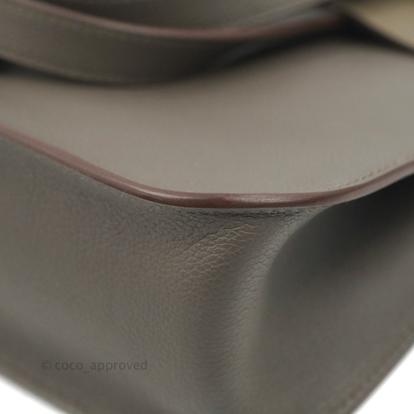 Hermès Halzan 25 Gris Etain Evercolor Palladium Hardware