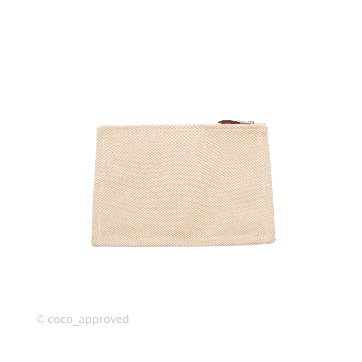 Hermès Small Bain New Yachting Pouch Cotton Pink