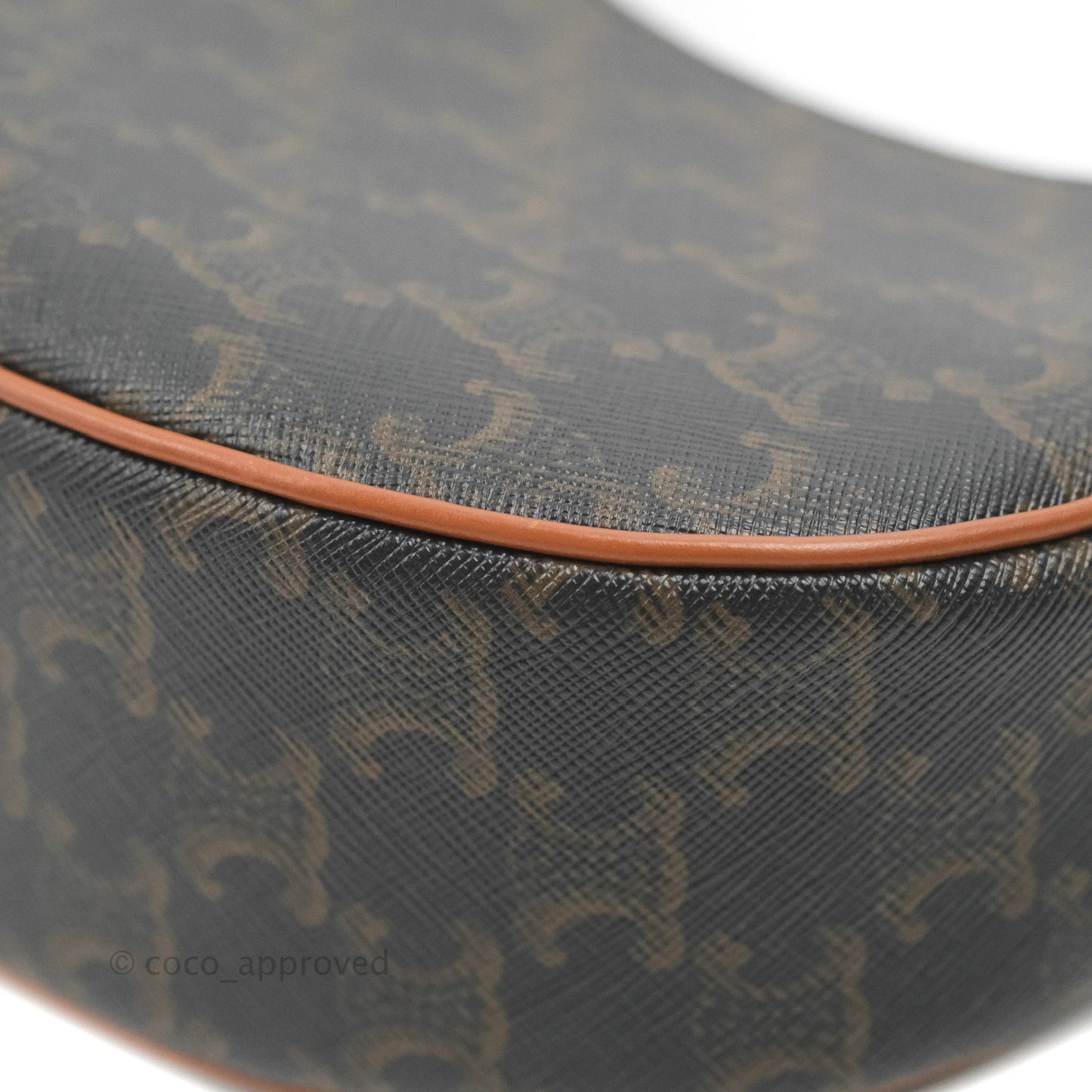 Celine Ava Bag In Triomphe Canvas Calfskin Tan