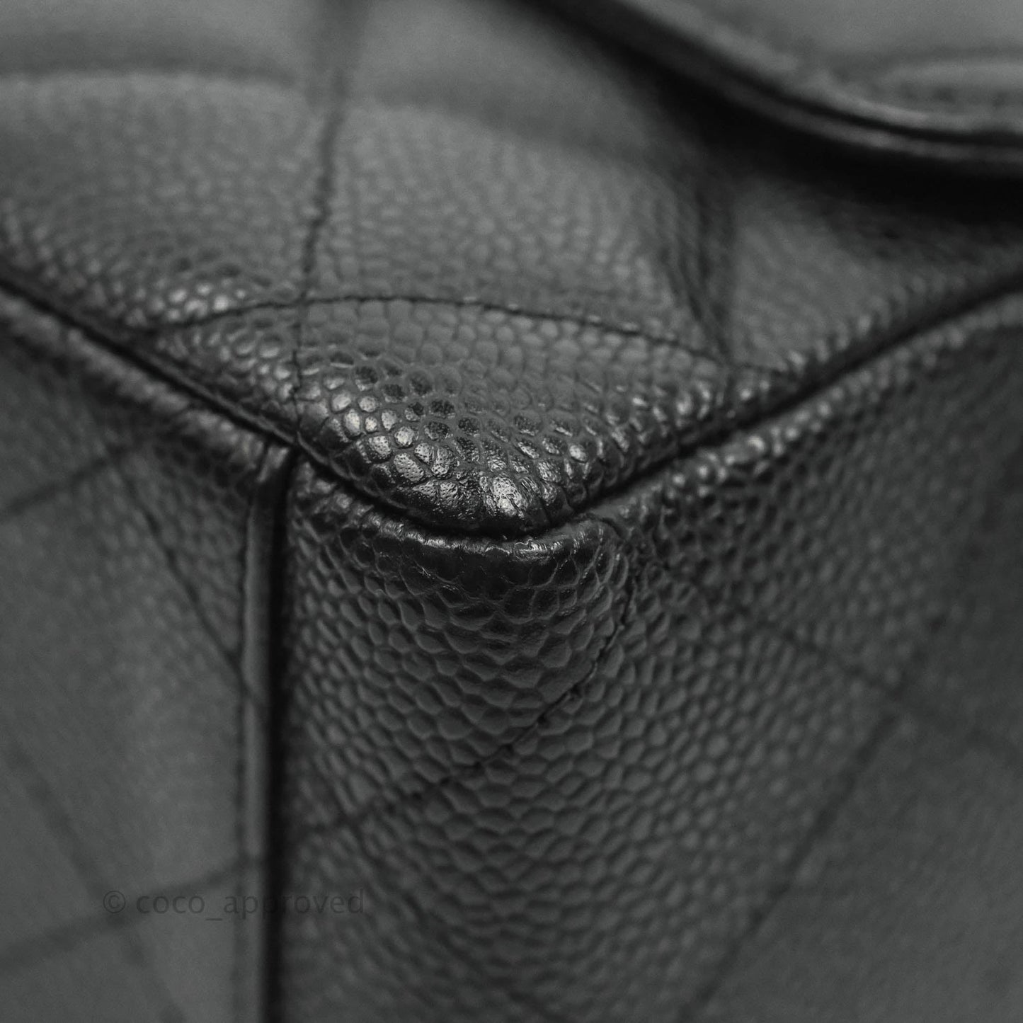 Chanel Quilted Maxi Single Flap Black Caviar Silver Hardware