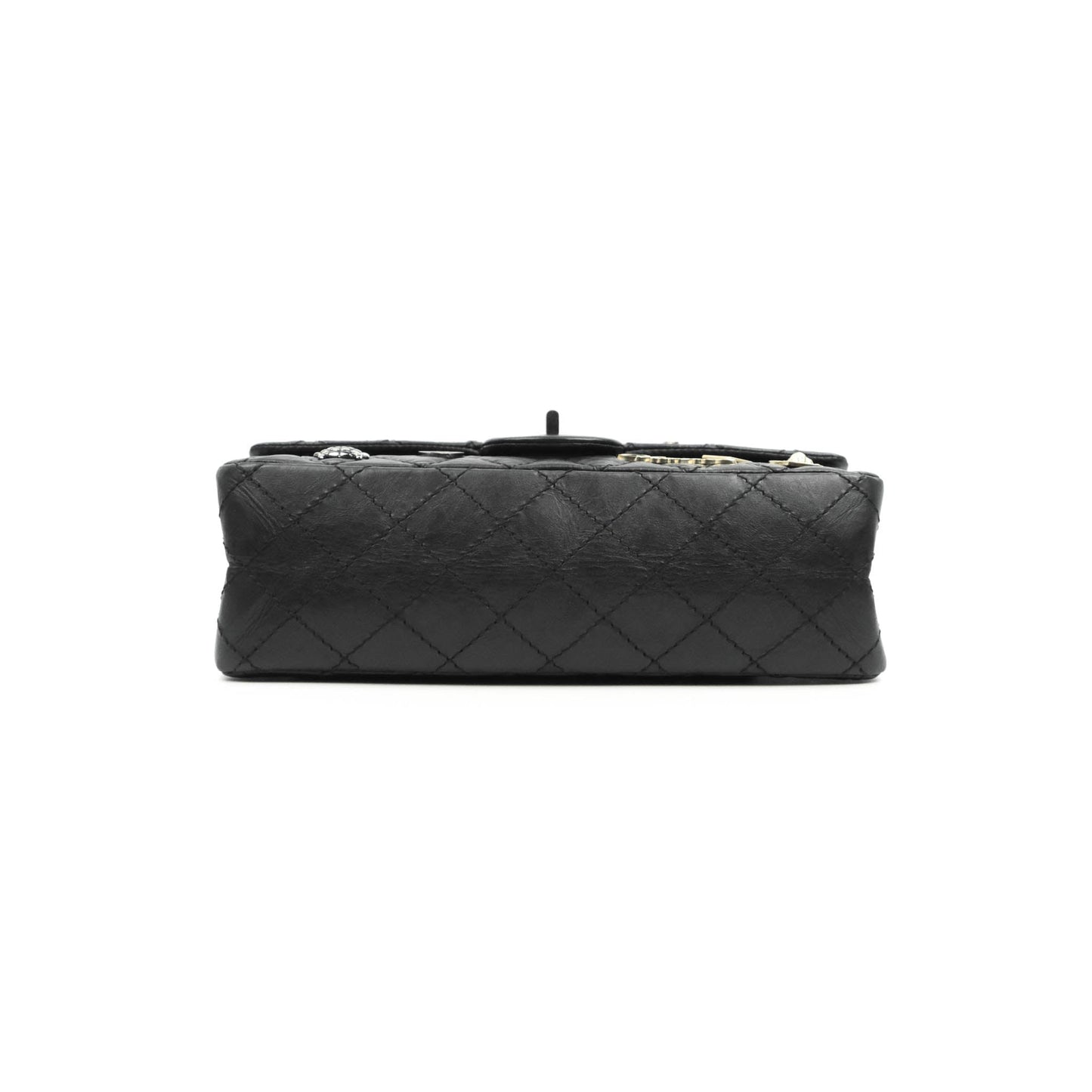 Chanel 2.55 Reissue Lucky Charms 225 Flap Black Crumpled Calfskin Ruthenium Hardware