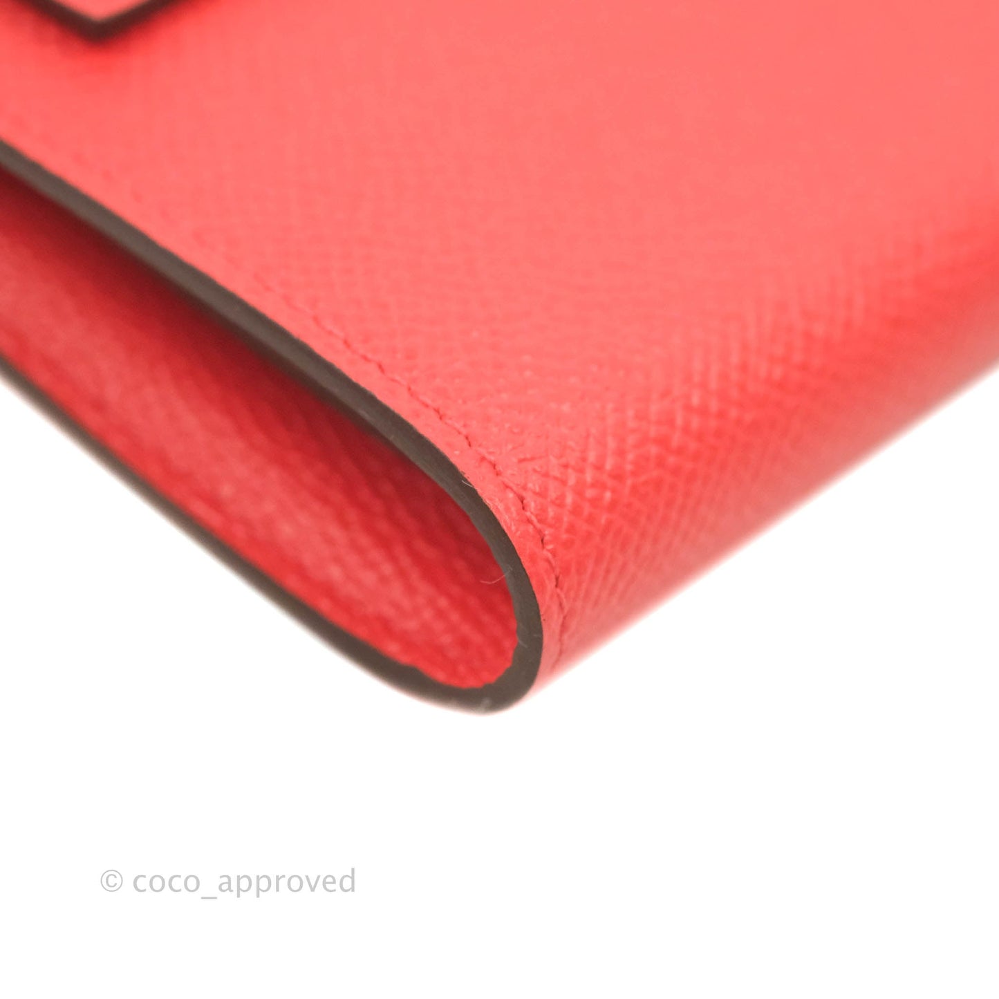 Hermès Kelly Wallet Red Epsom Palladium Hardware