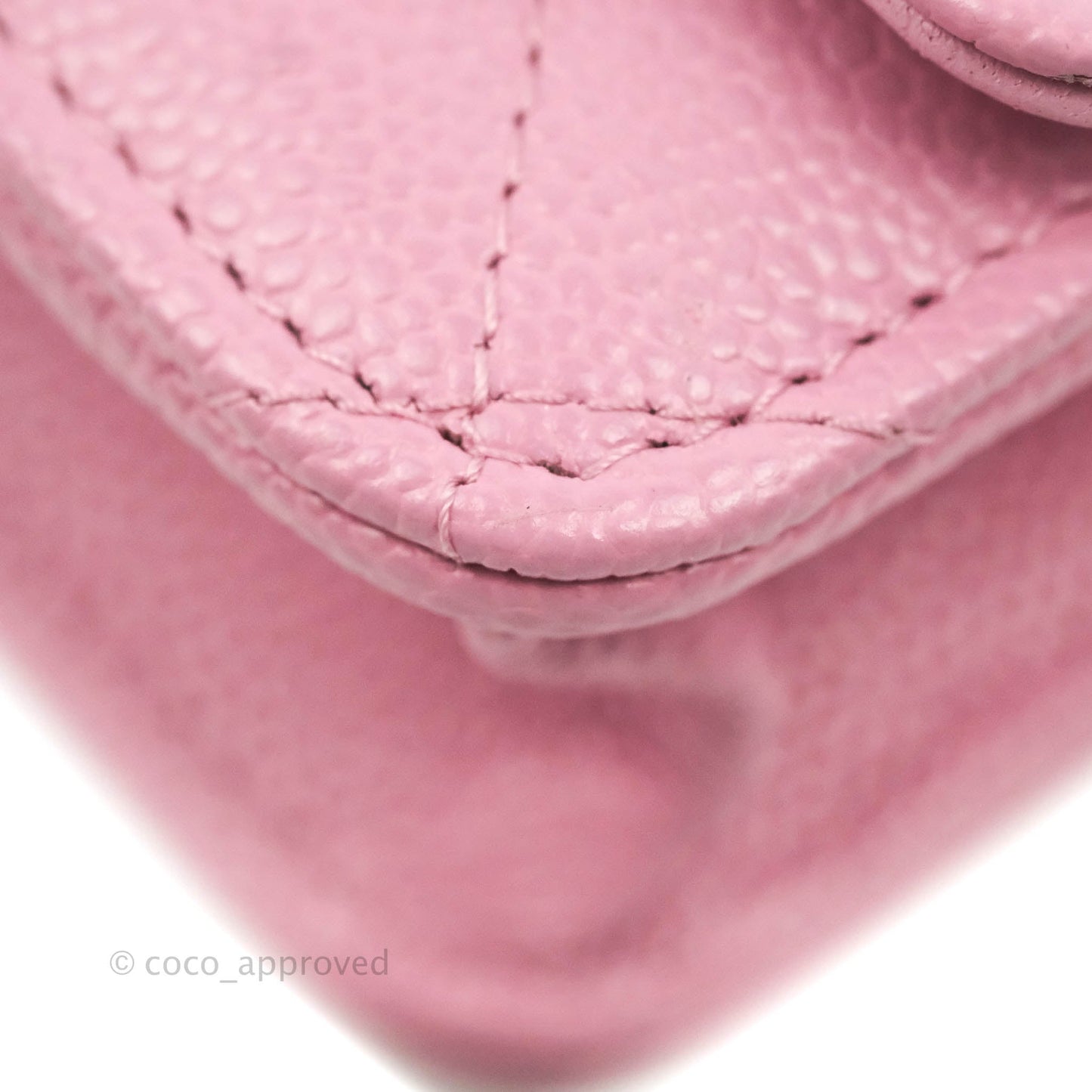 Chanel Top Handle Wallet On Chain WOC Pink Caviar Gold Hardware 22S