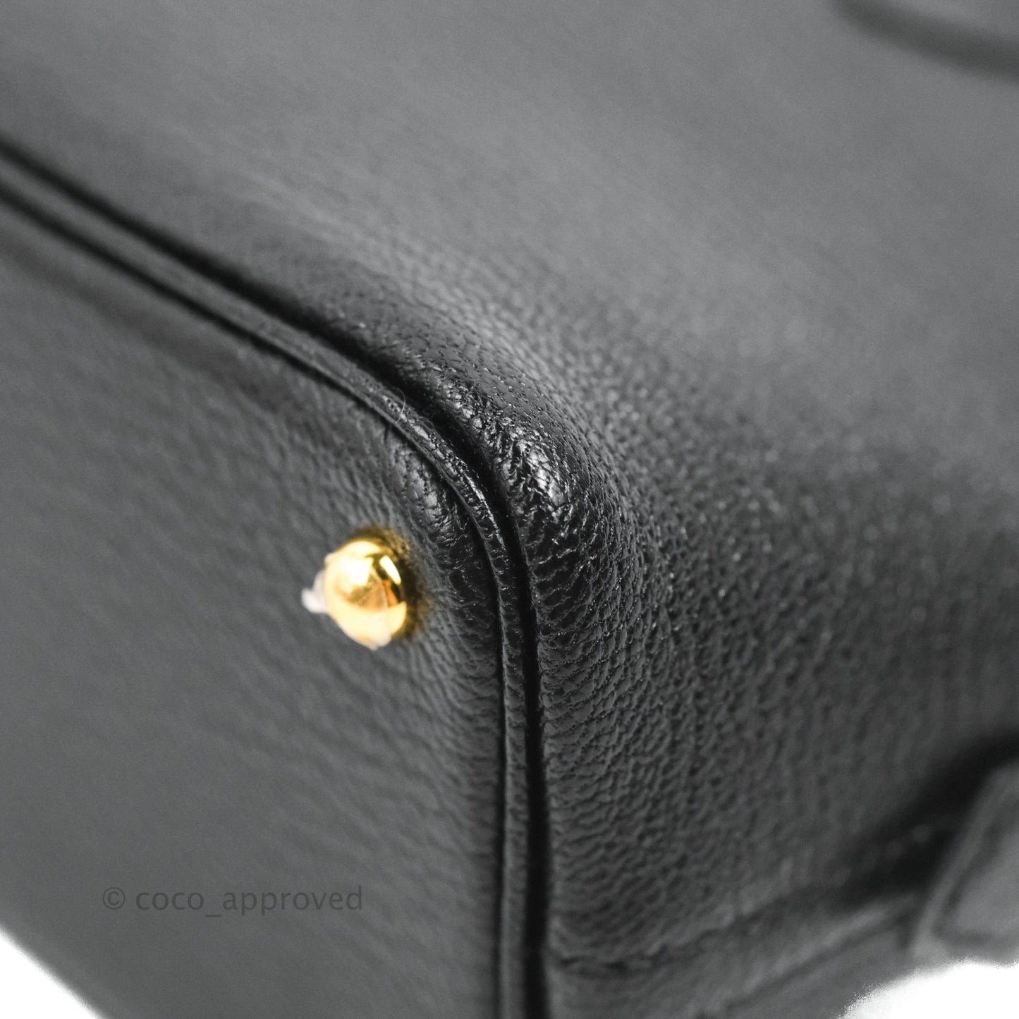 Hermès Bolide Mini 1923 Chevre Mysore Black Gold Hardware